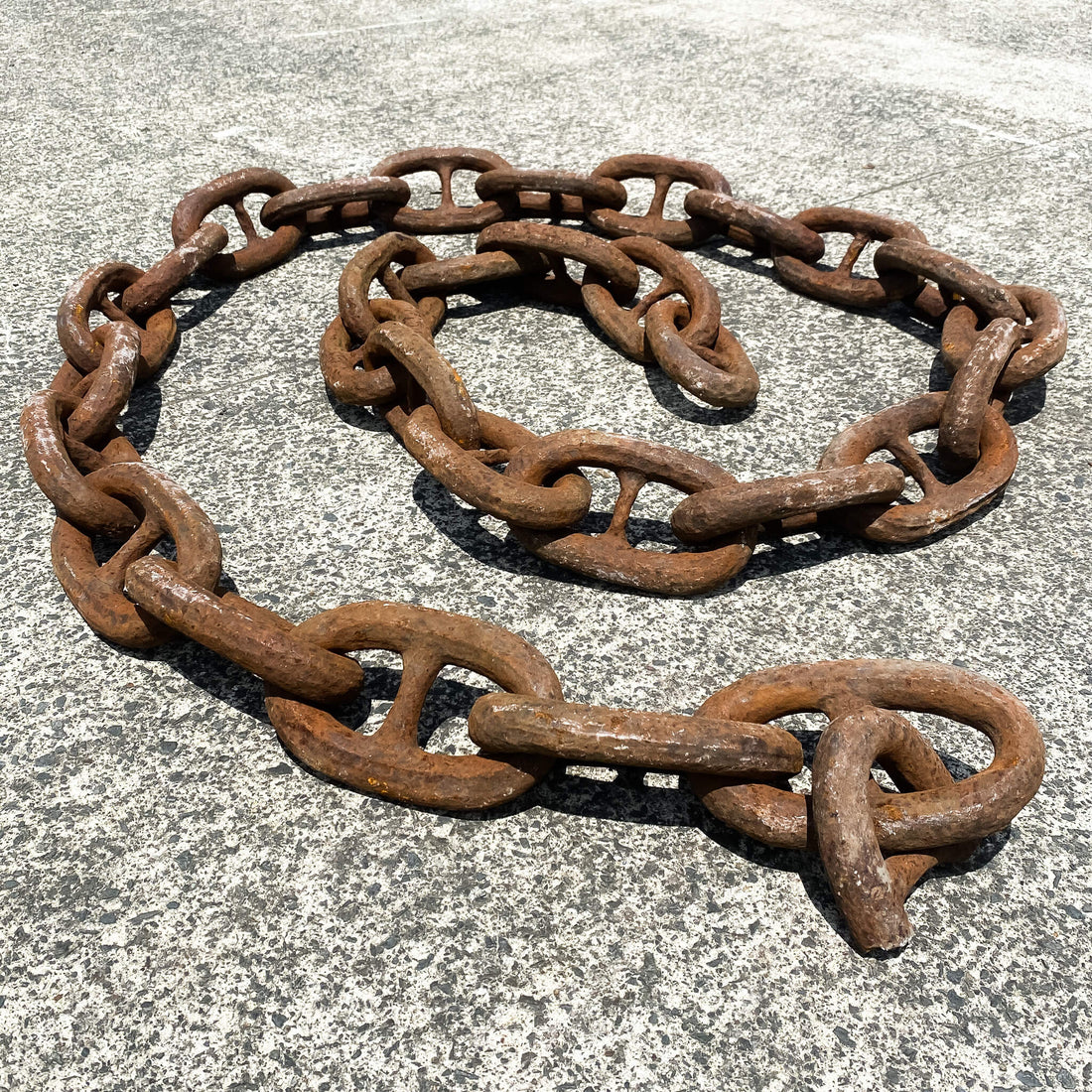Large Antique Stud Link Chain 4.8m