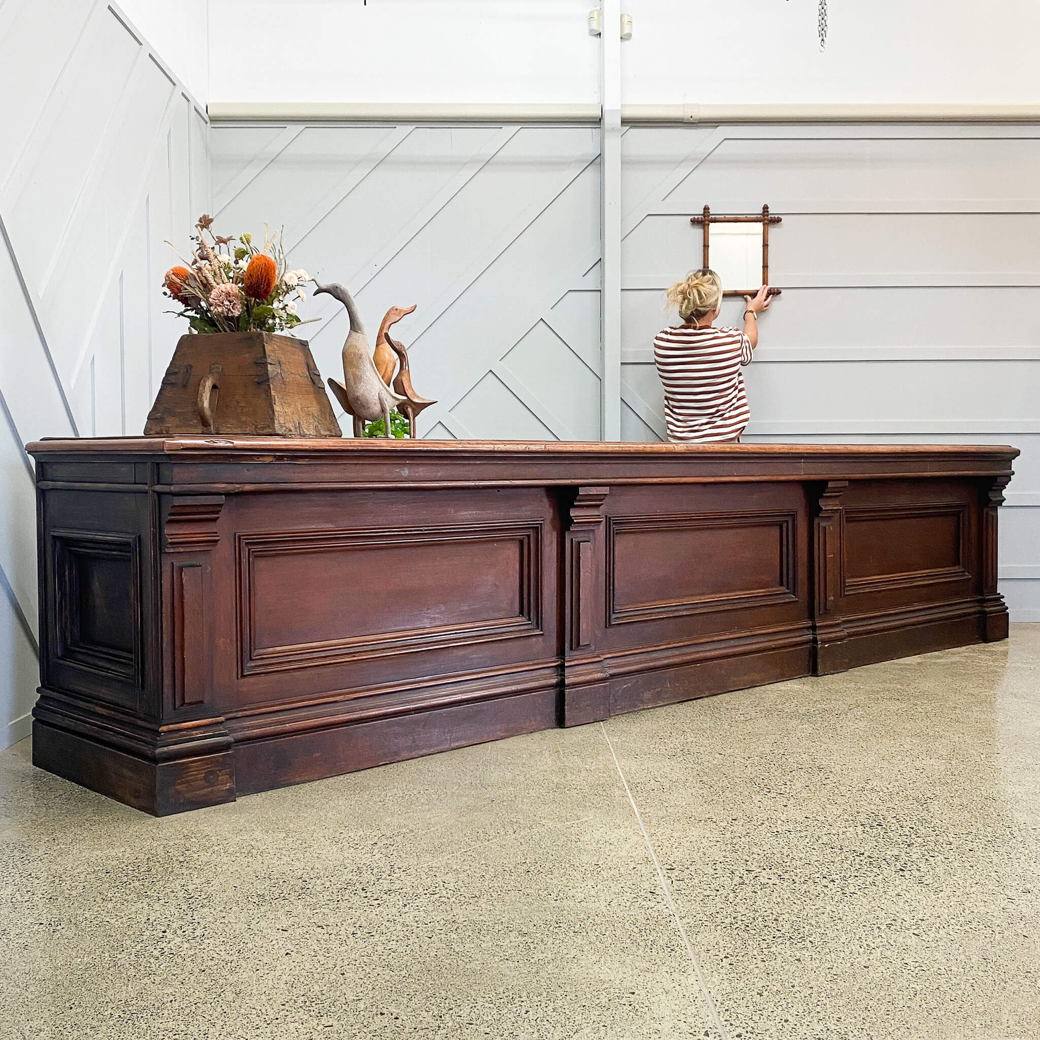 Large Antique Kauri Counter