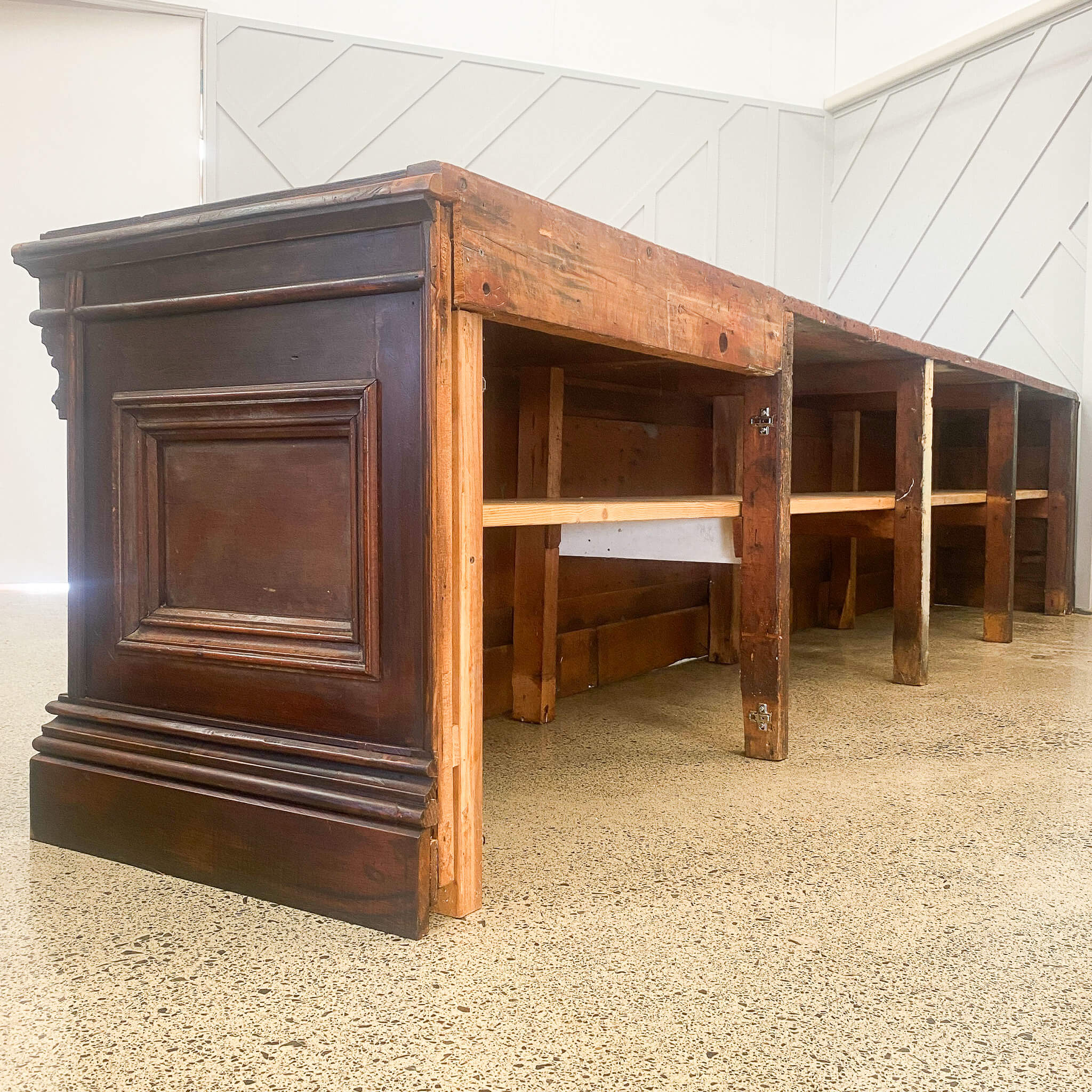 Large Antique Kauri Counter