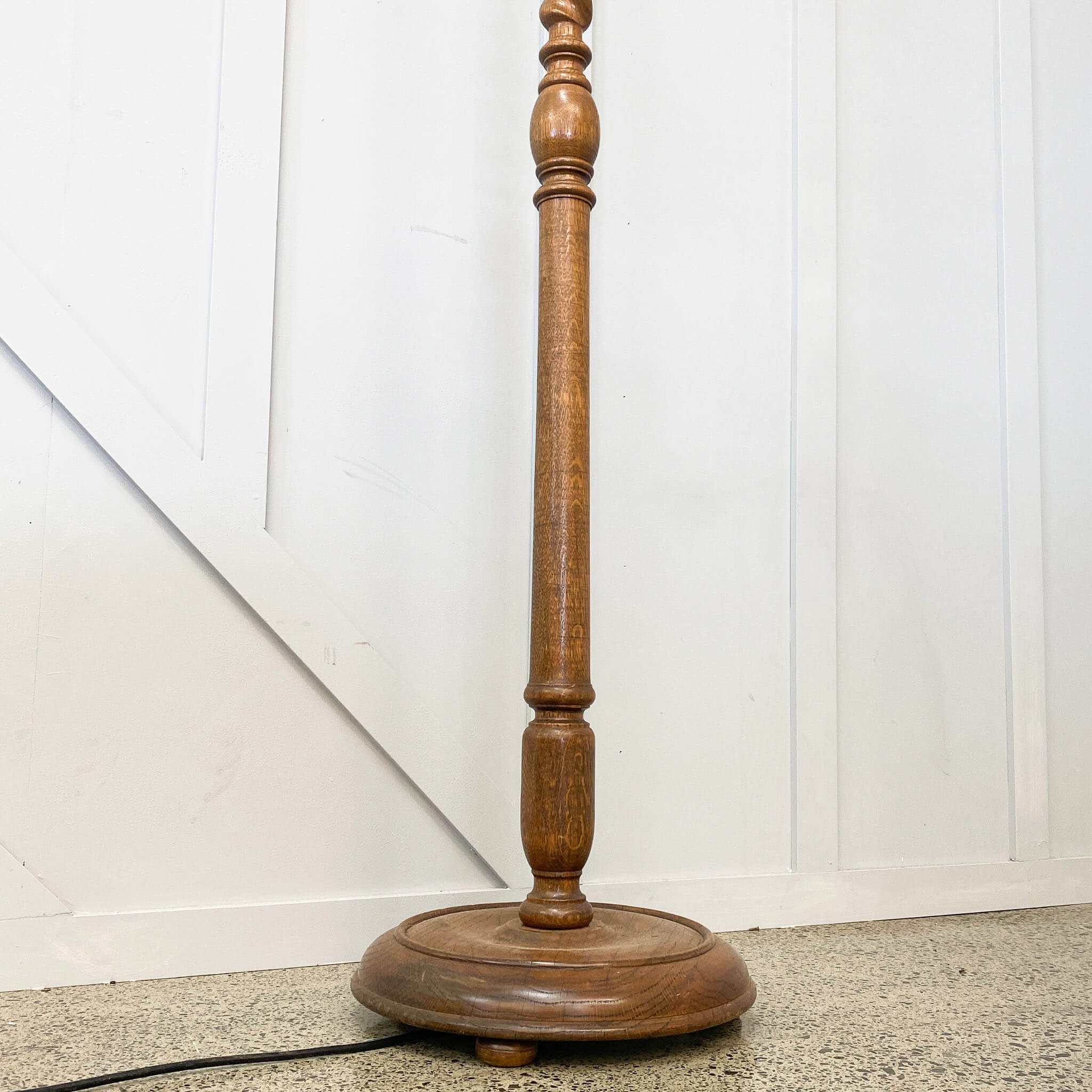 Antique Oak Standing Lamp