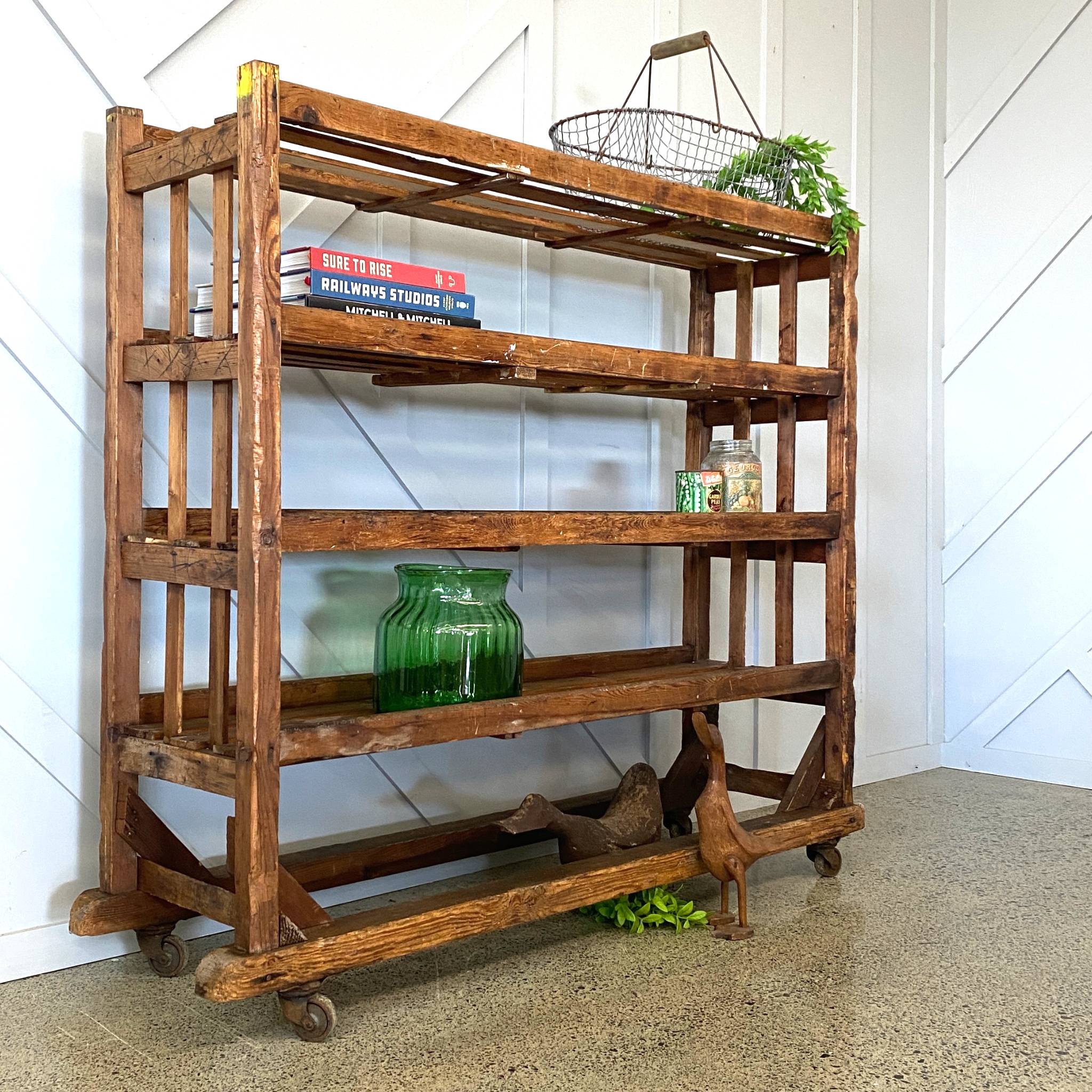 Antique Factory Shoe Shelving