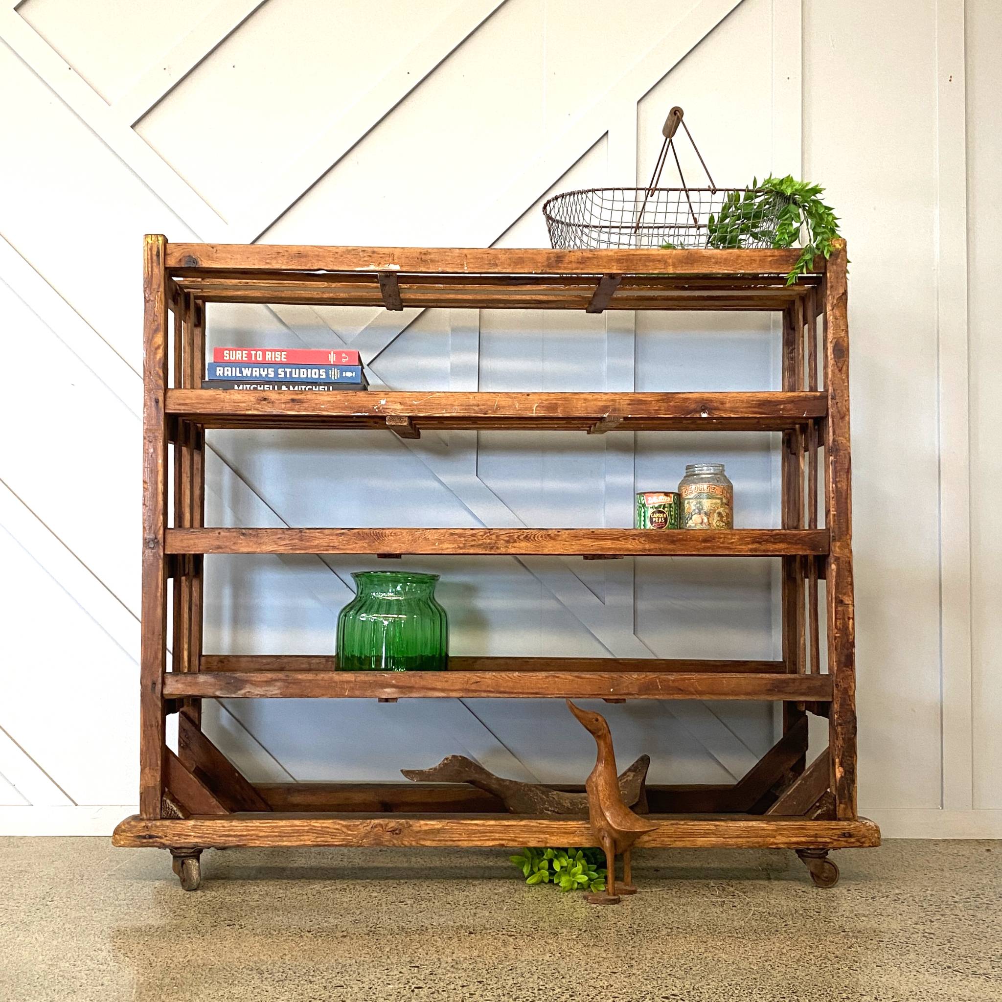 Antique Factory Shoe Shelving