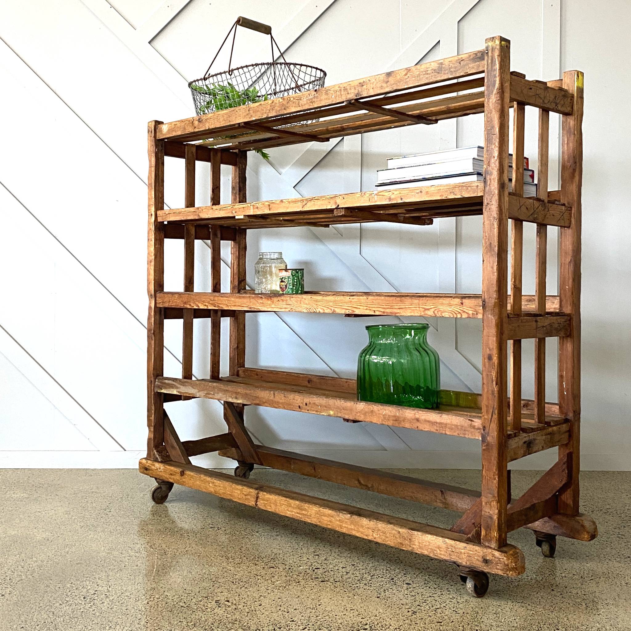 Antique Factory Shoe Shelving