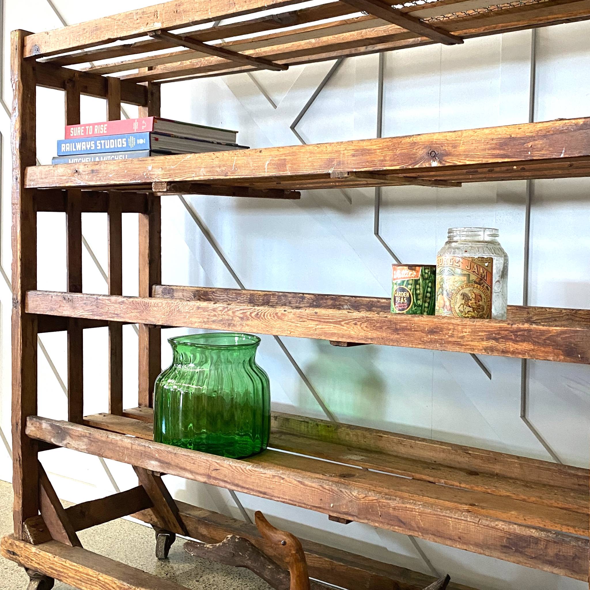Antique Factory Shoe Shelving