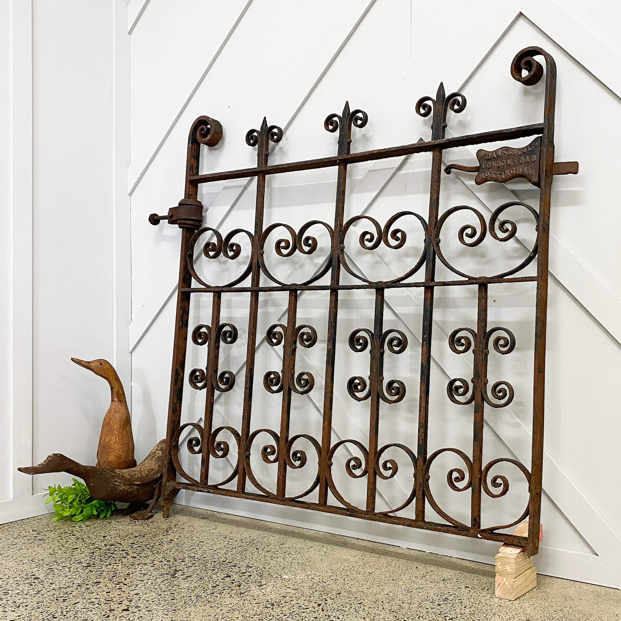 Antique Wrought Iron Garden Gate