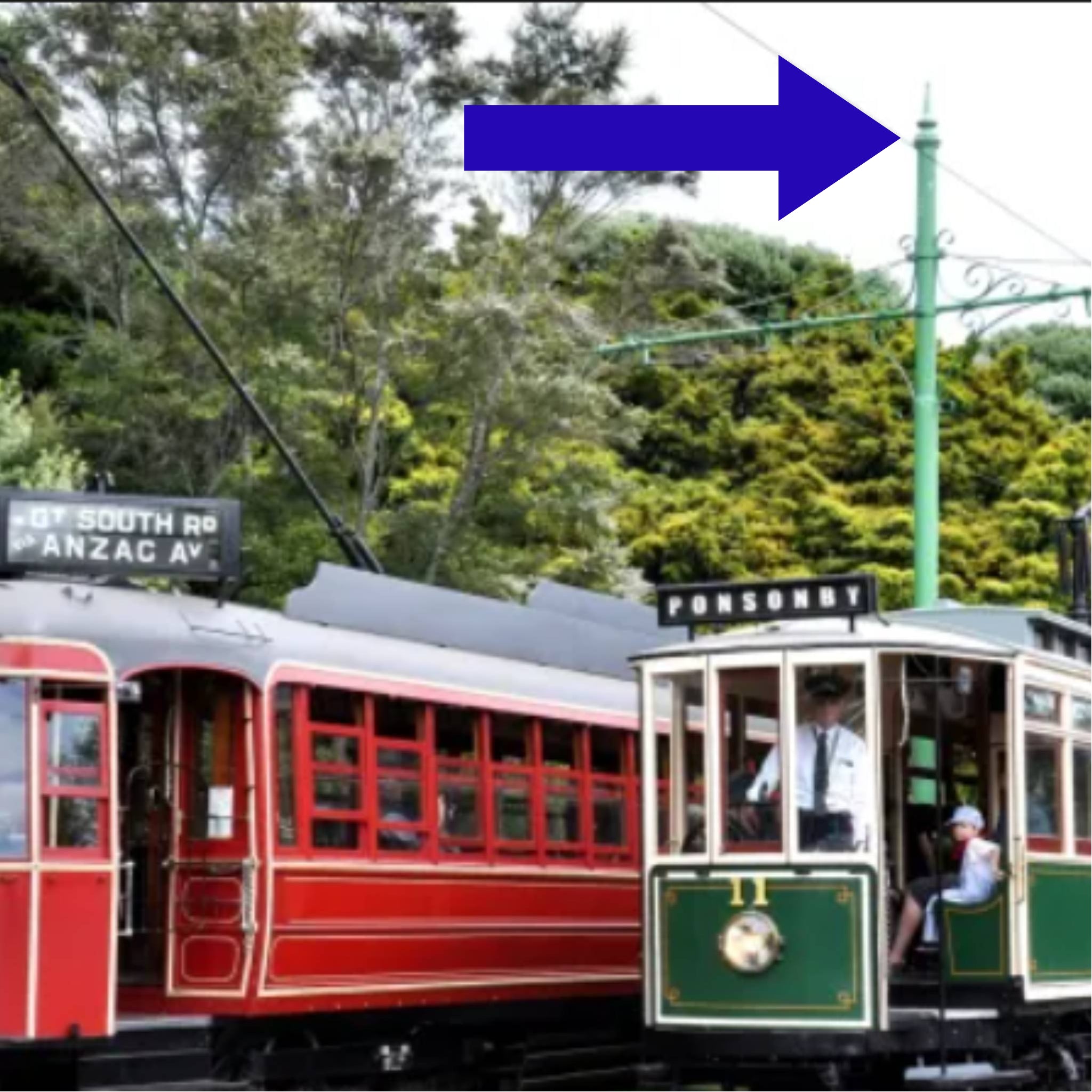 Antique NZR Auckland Tramline Powerline Toppers