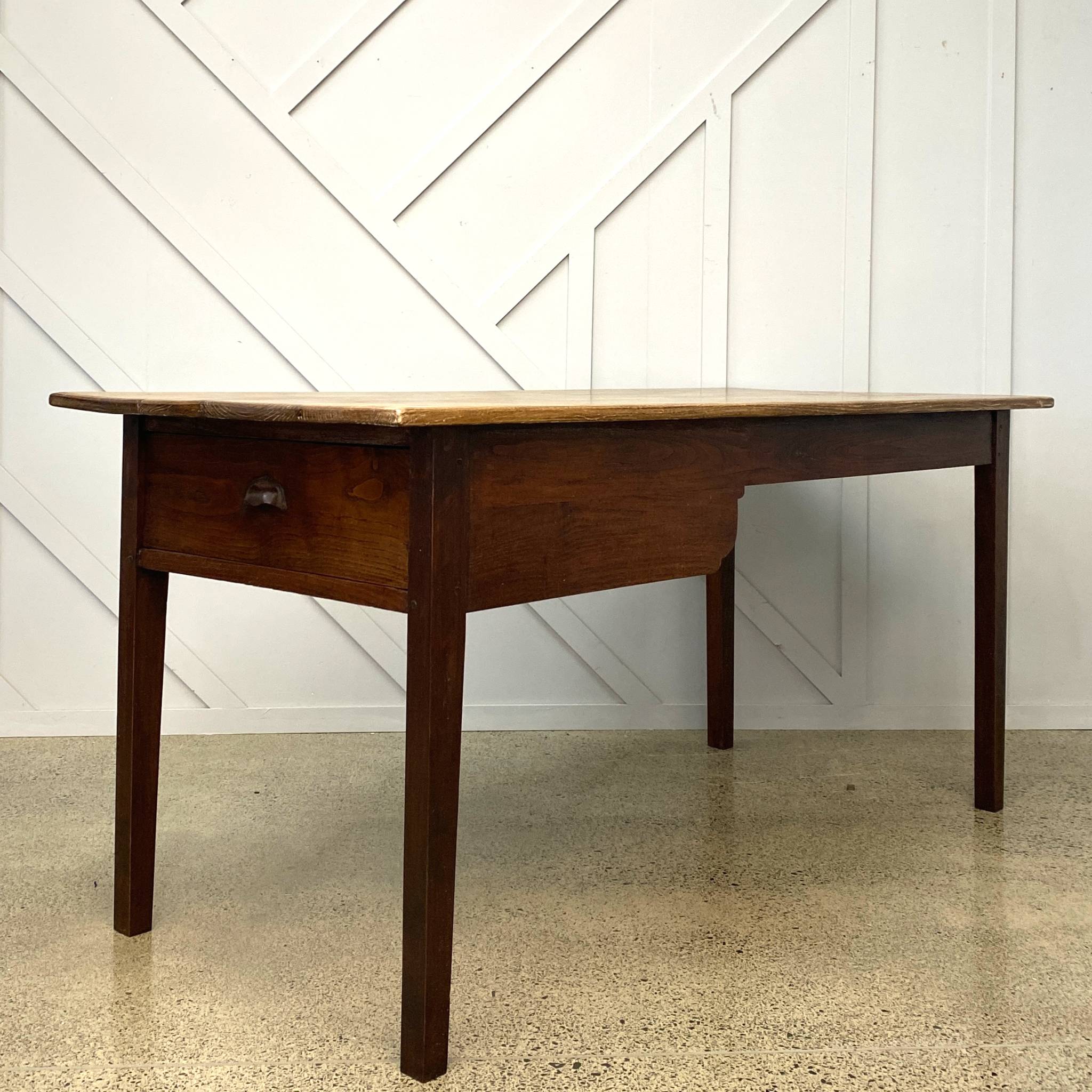 Double Drawers Antique French Oak Table