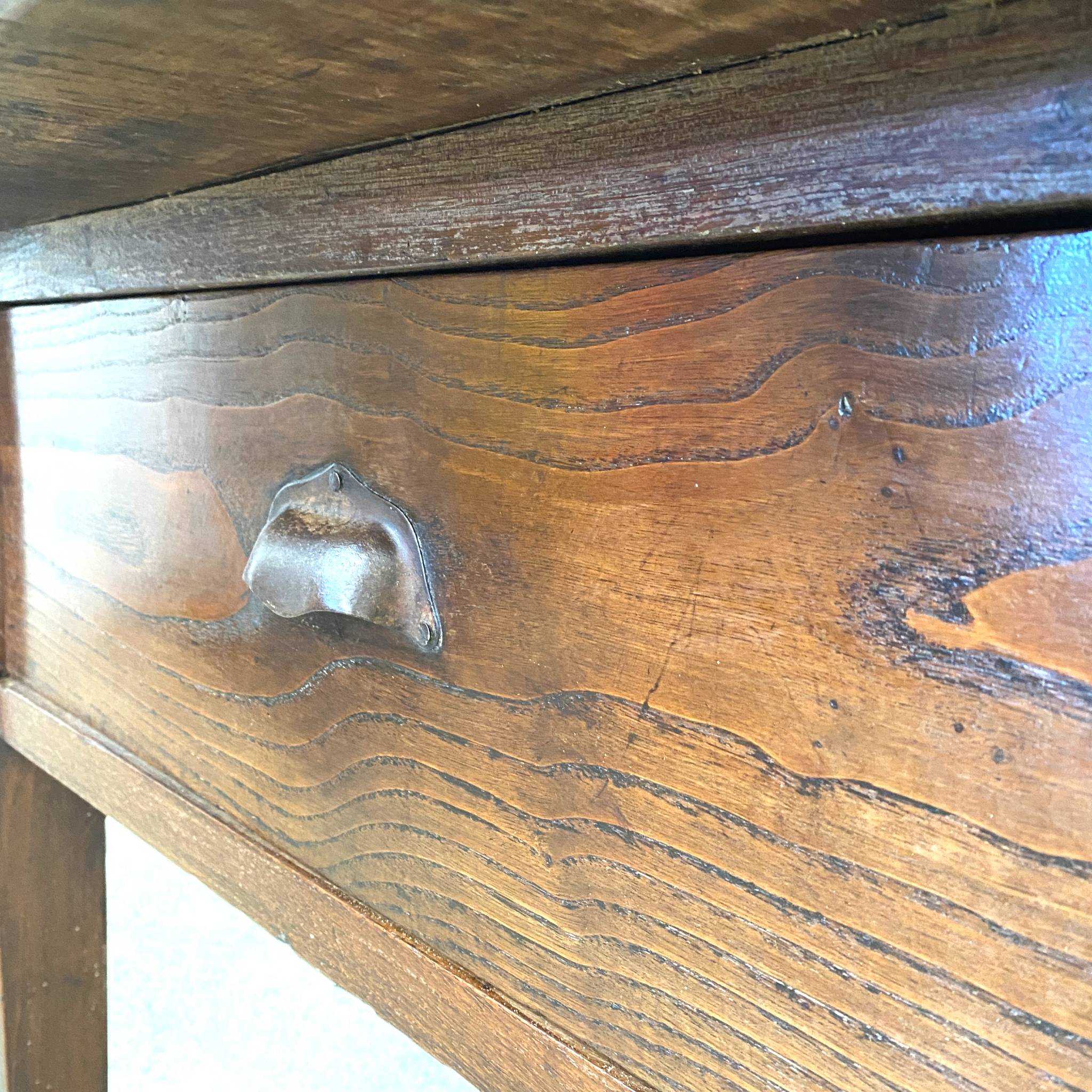 Double Drawers Antique French Oak Table