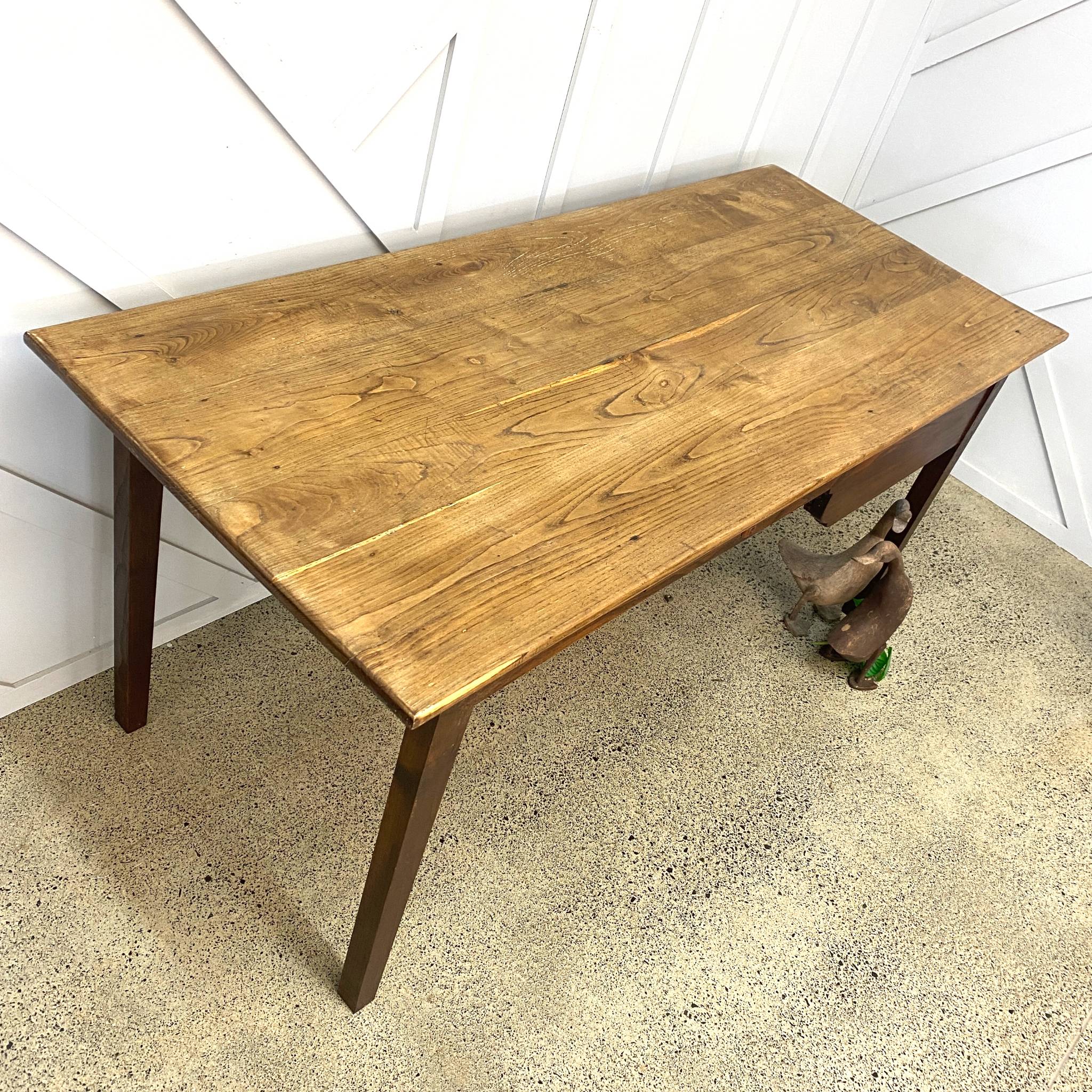 Double Drawers Antique French Oak Table