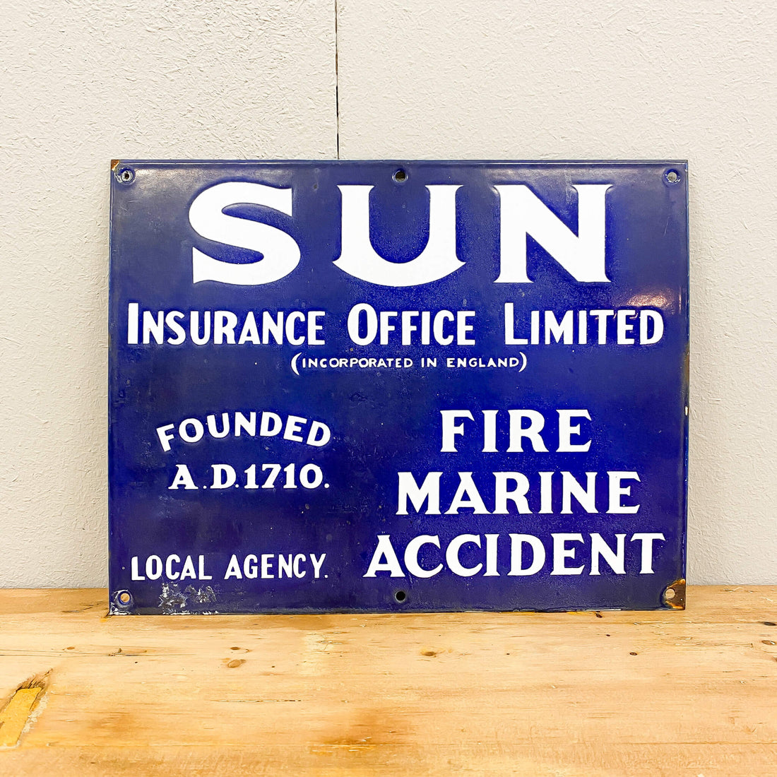 Sun Insurance Office Enamel Sign