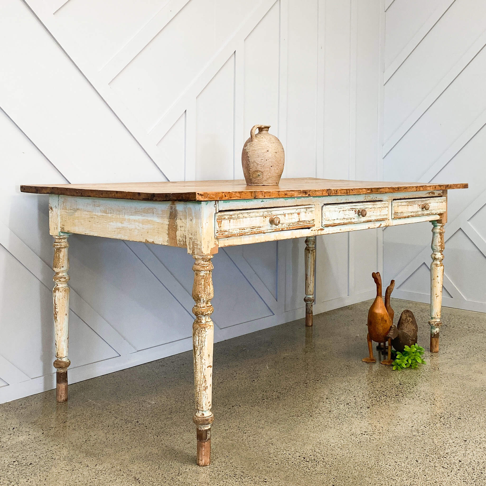 European Pine Painted Table