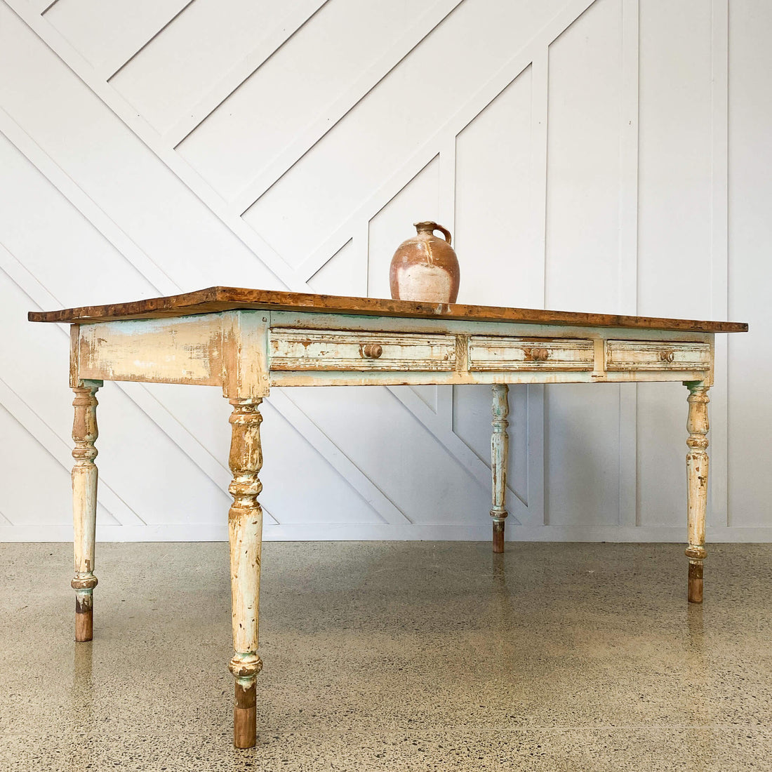 European Pine Painted Table