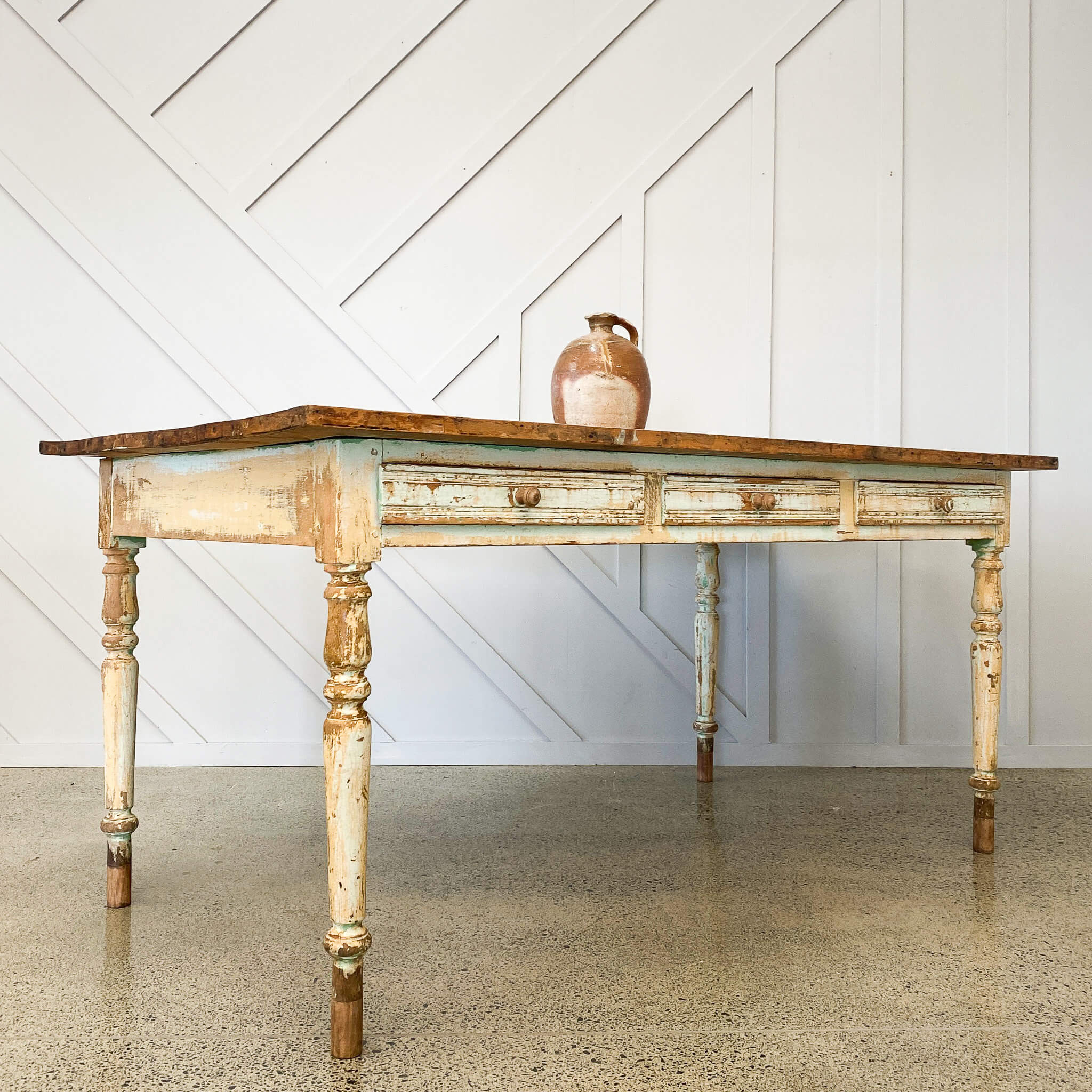 European Pine Painted Table