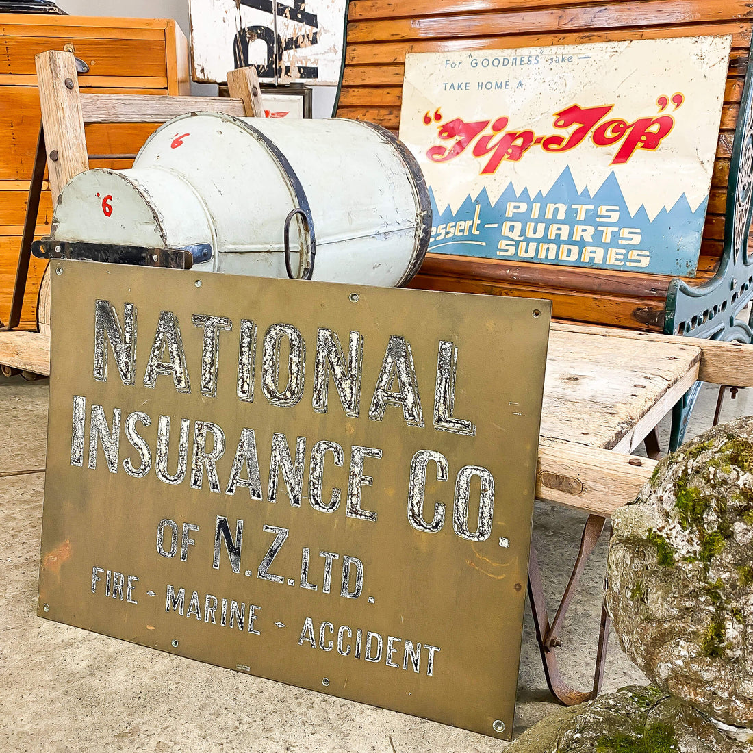 National Insurance Co. Of NZ Ltd Brass Sign