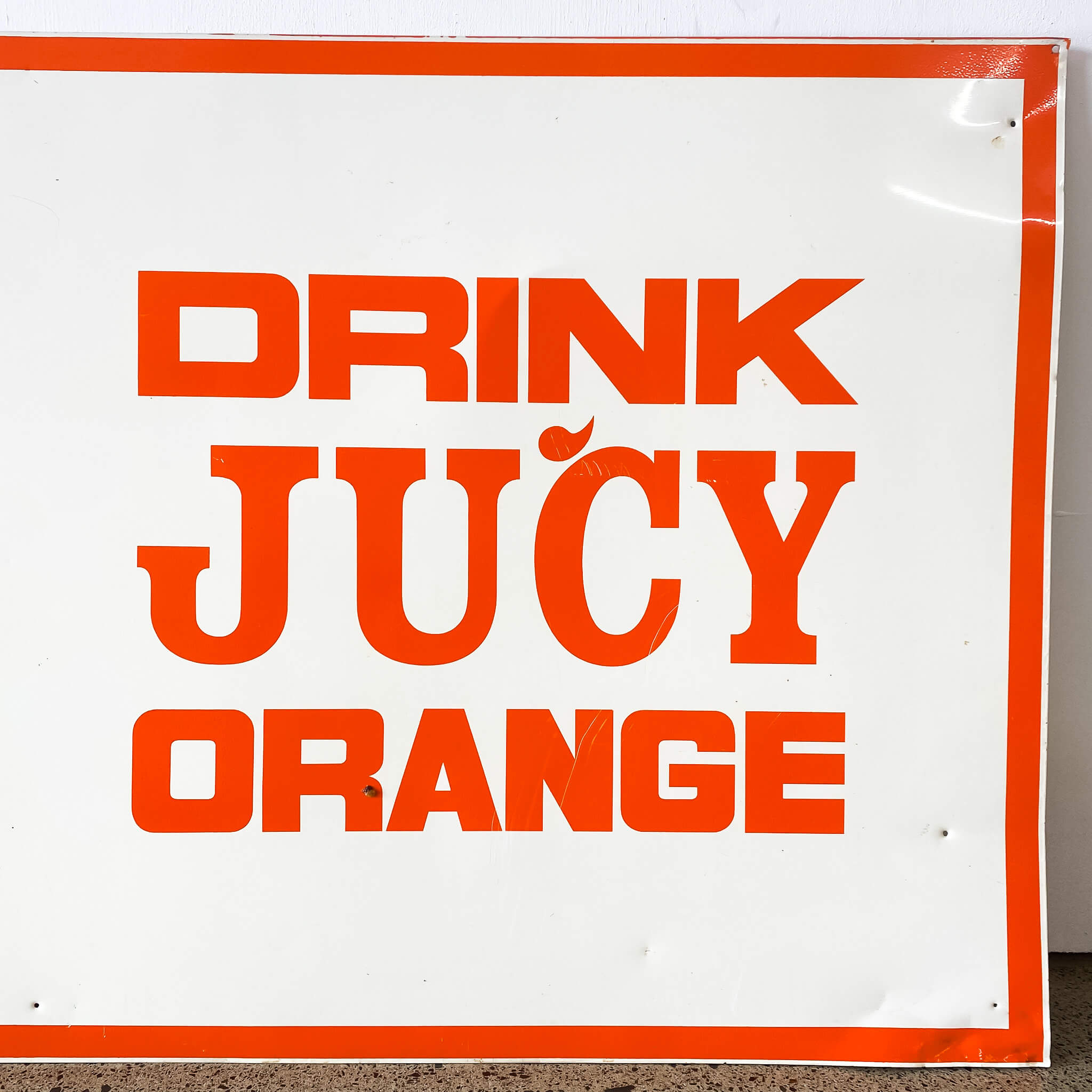 Vintage Jucy Soft Drinks Sign