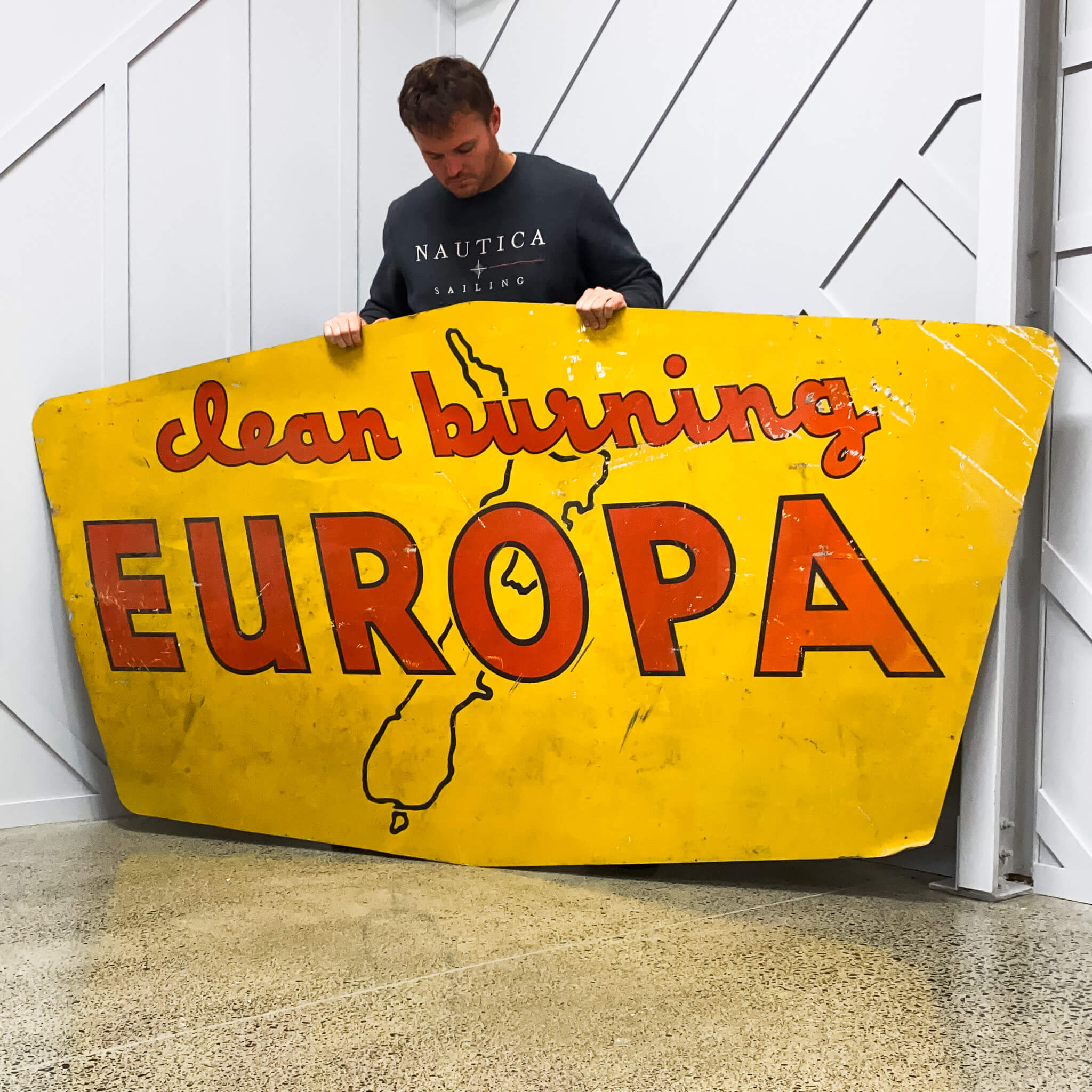 A Large Europa Oil Sign