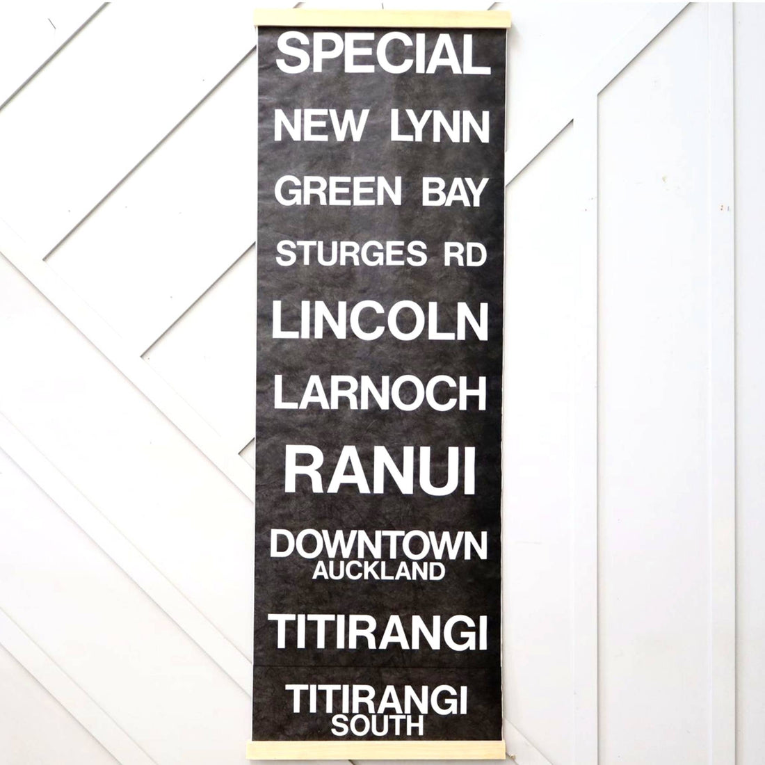 Vintage Auckland Bus Blind