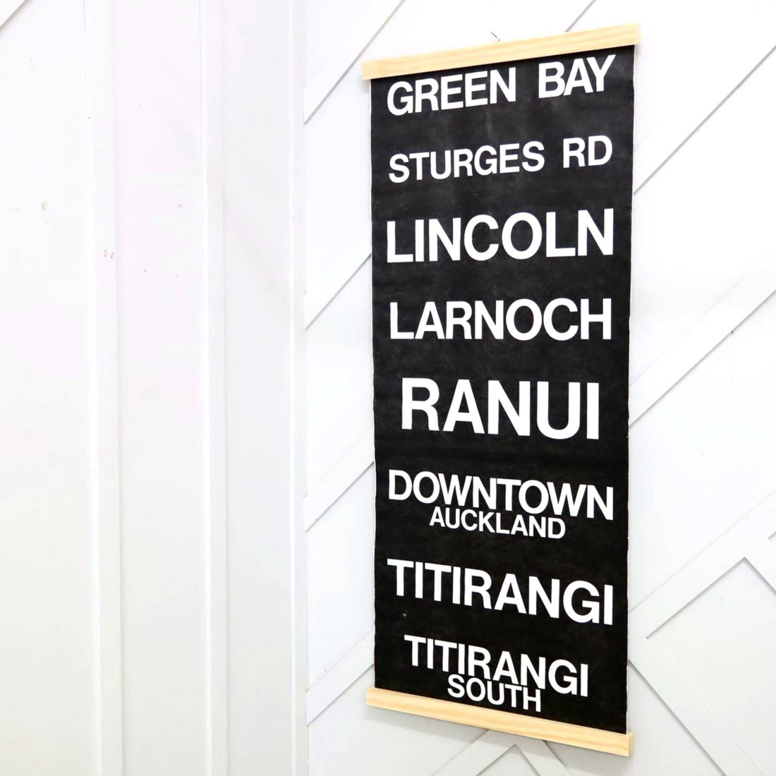 Vintage Auckland Bus Blind