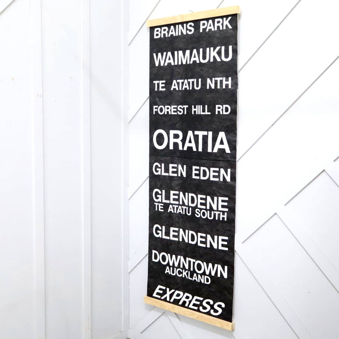 Vintage Auckland Bus Blind