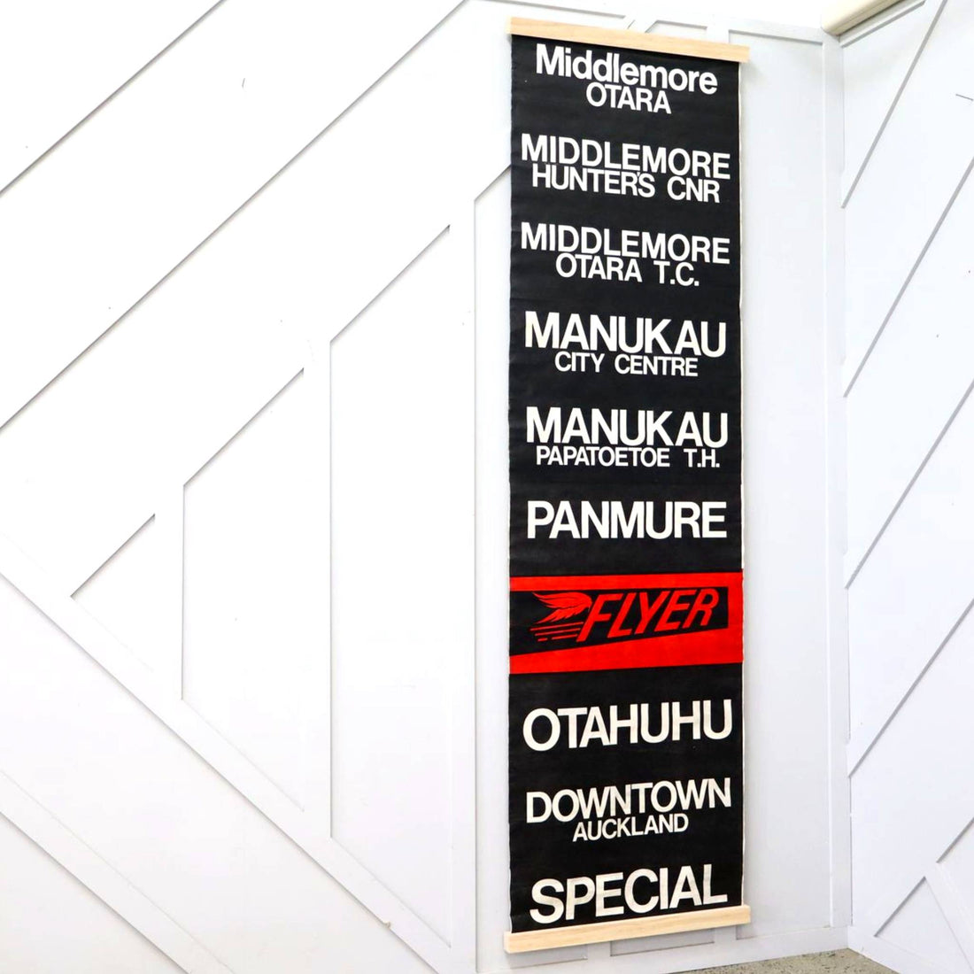 Vintage Auckland Bus Blind