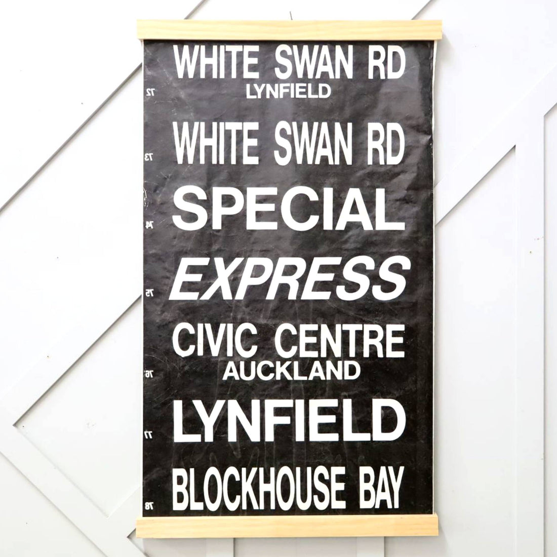 Vintage Auckland Bus Blind