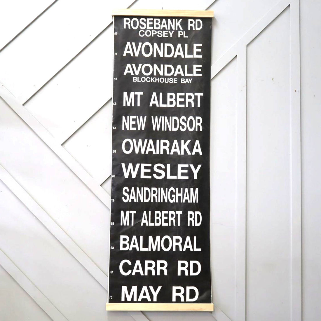 Vintage Auckland Bus Blind