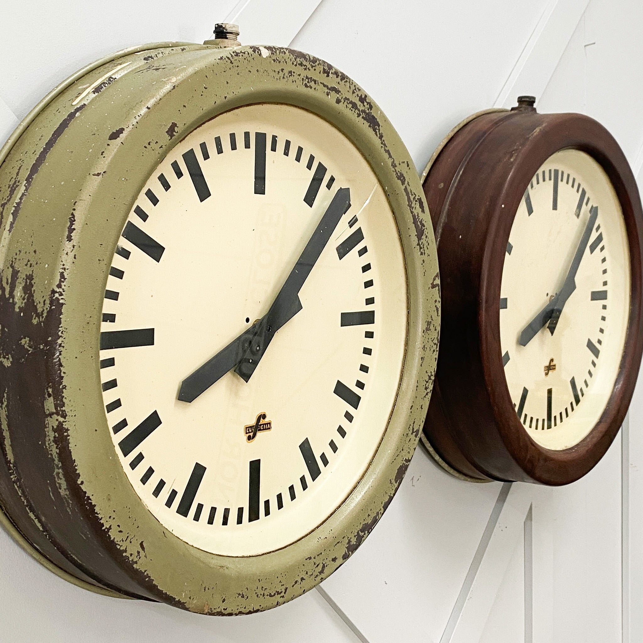 Vintage Elfema Bakelite Wall Clocks