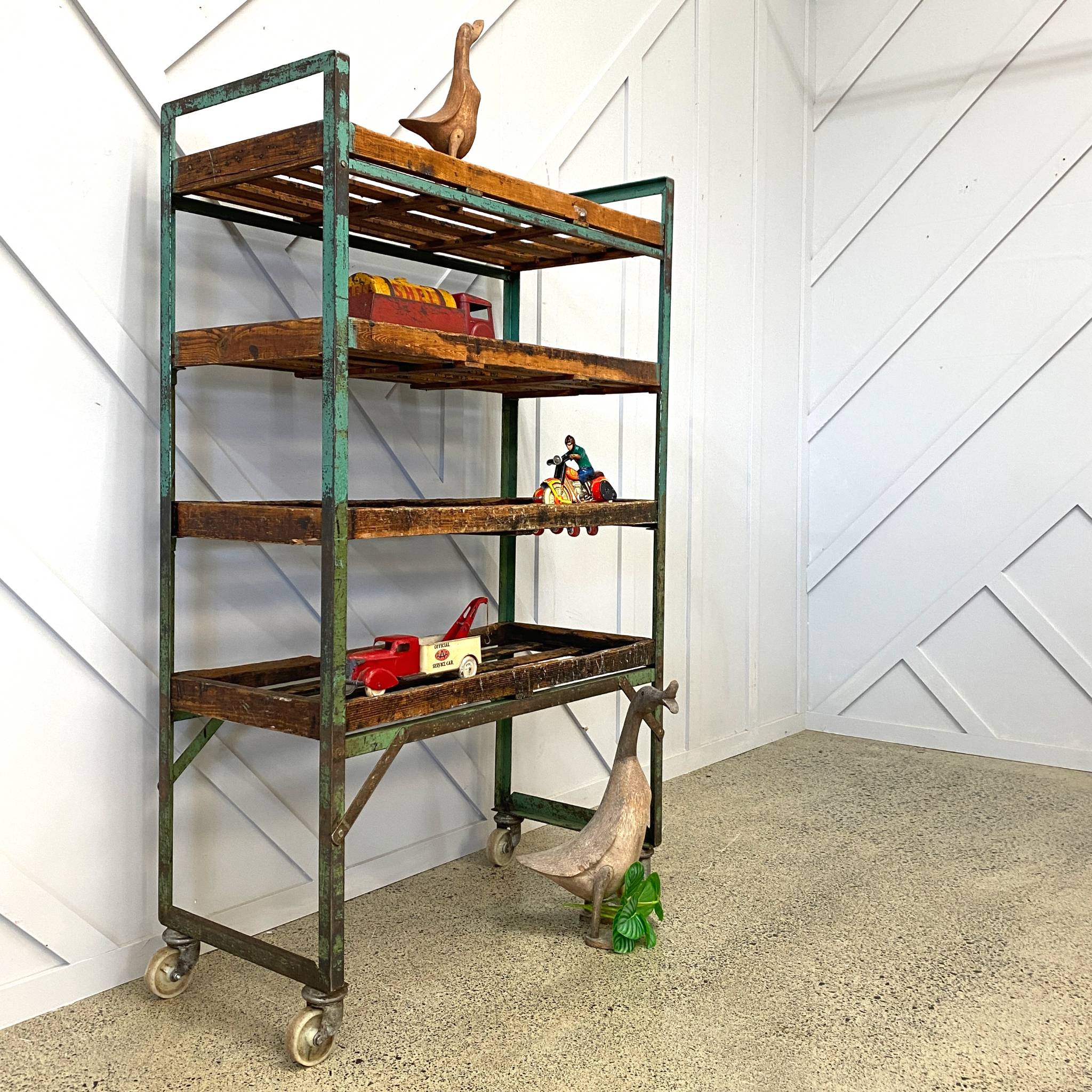Vintage Shoe Factory Rack