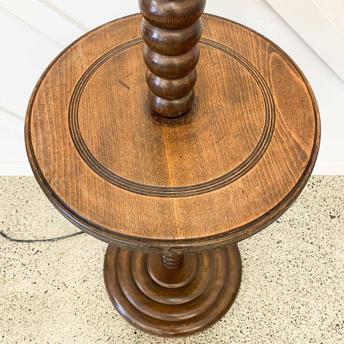 Vintage French Standing Lamp and Side Table