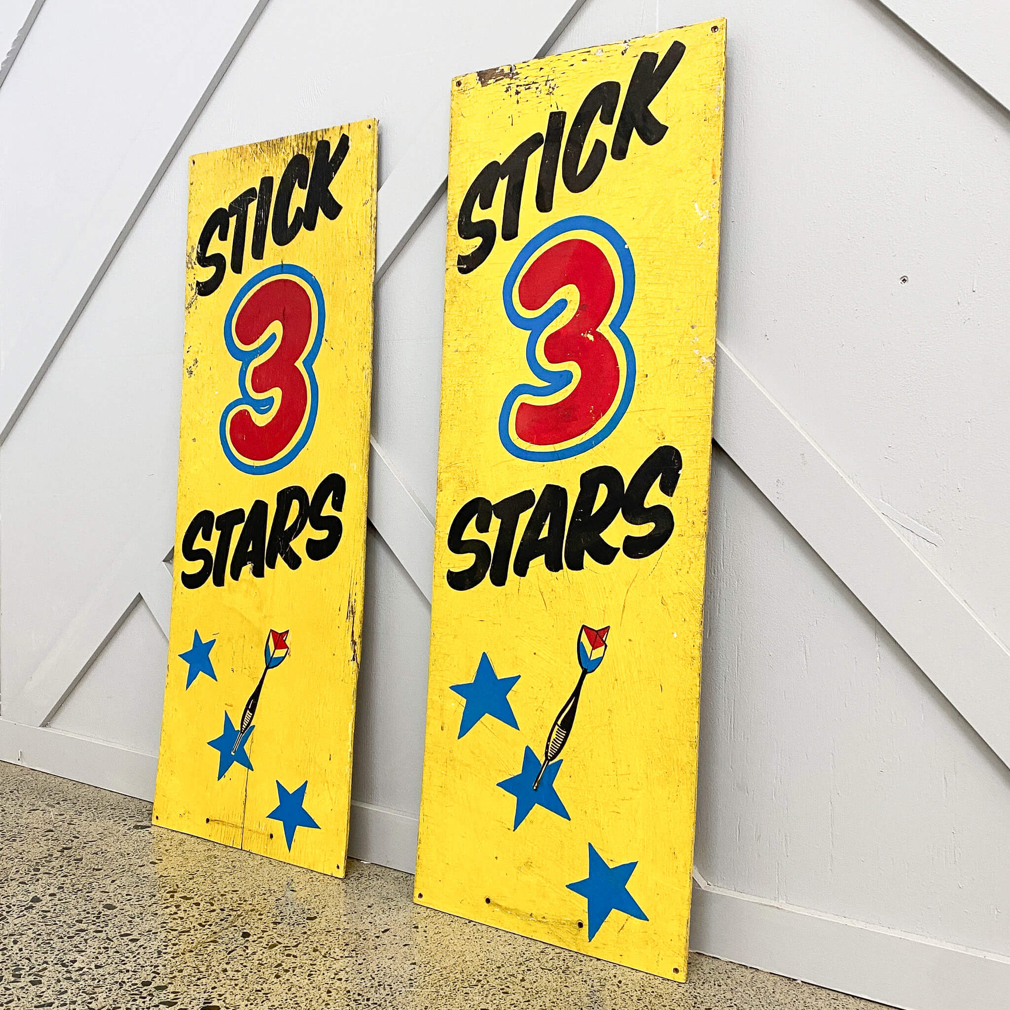 Vintage Funfair Darts Signs