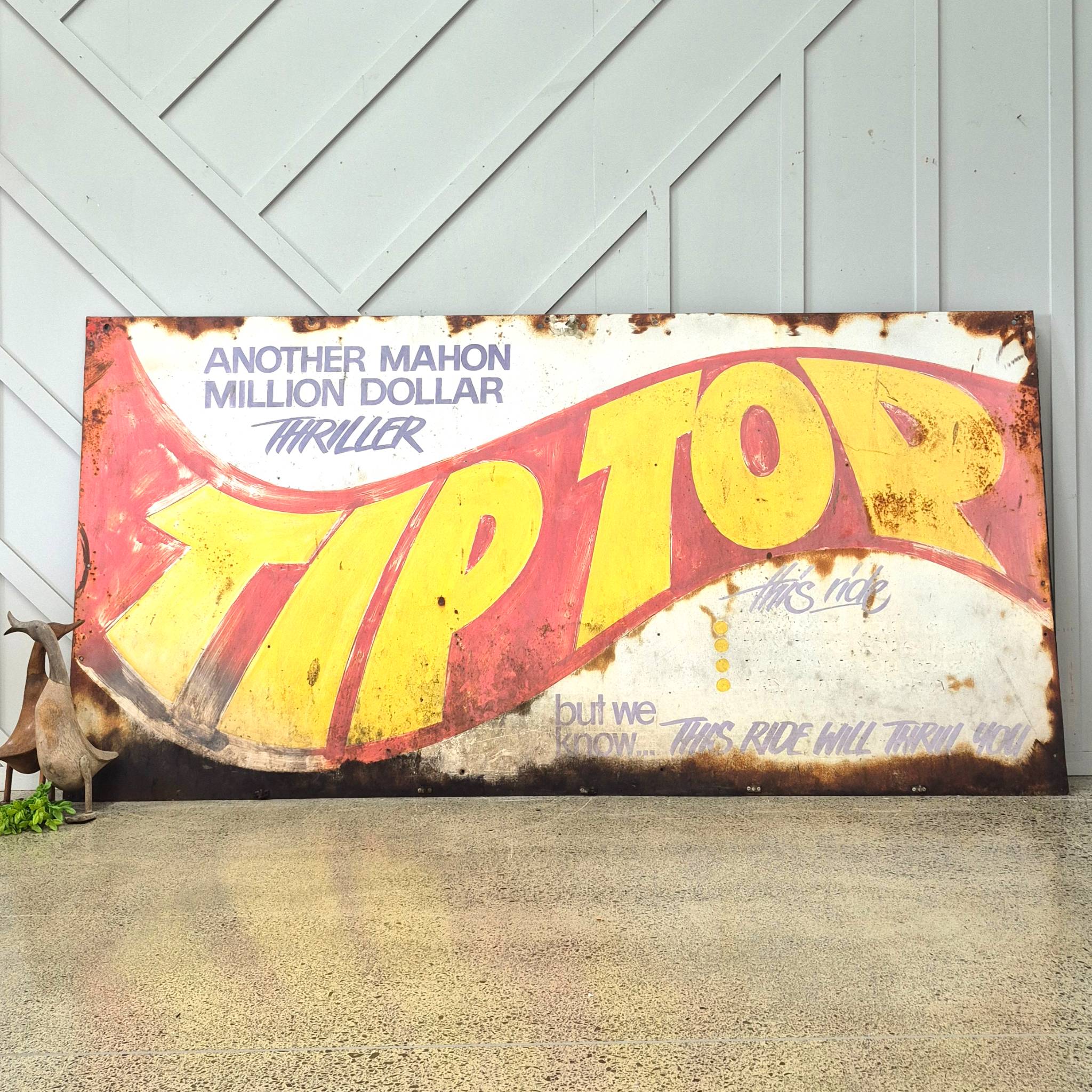 Vintage Mahon Amusements Ride Sign