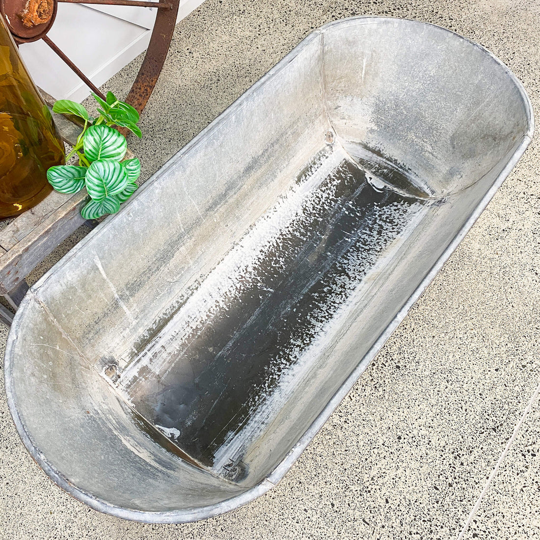 Vintage Tin Bath Tub