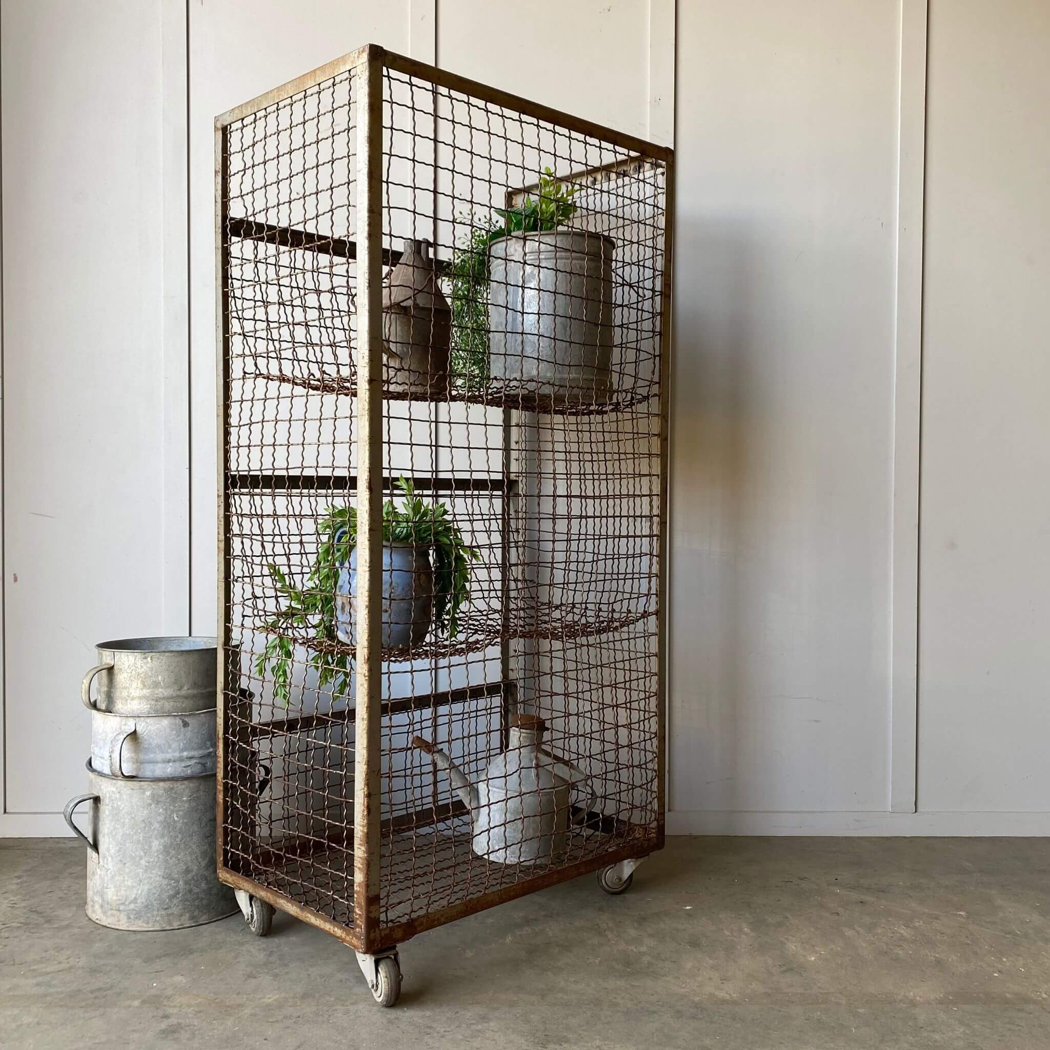 Industrial vintage storage rack