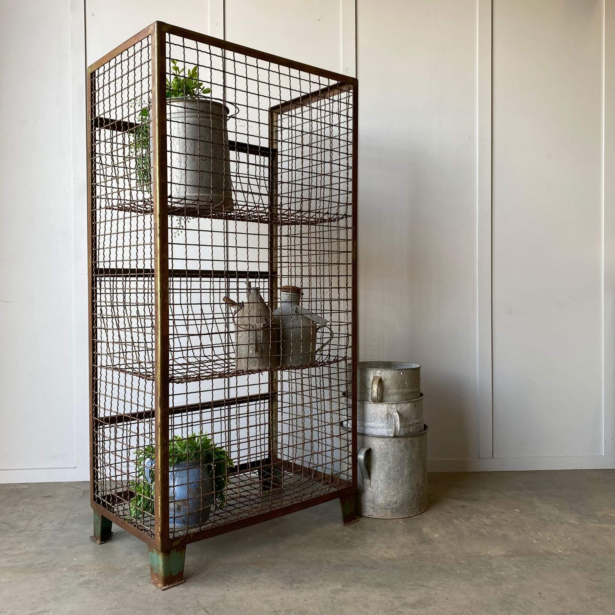 Vintage industrial storage rack