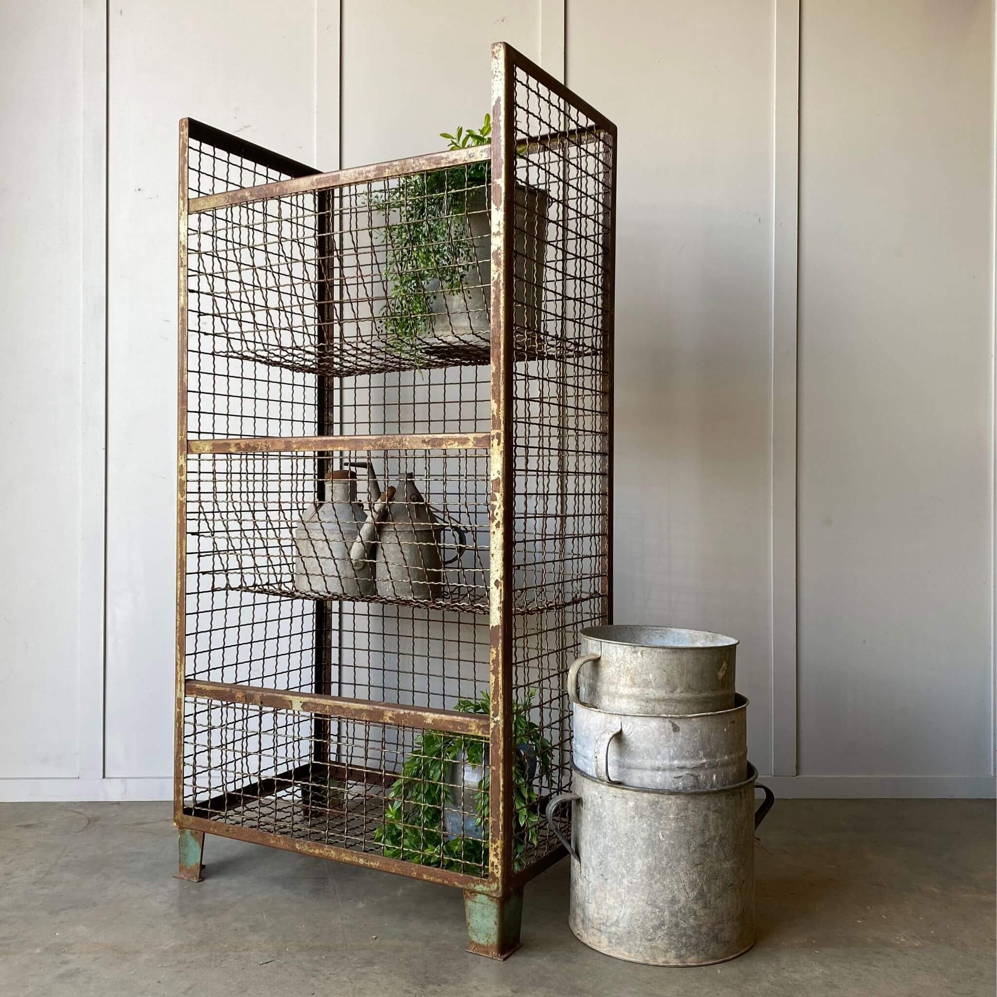 Vintage industrial storage rack