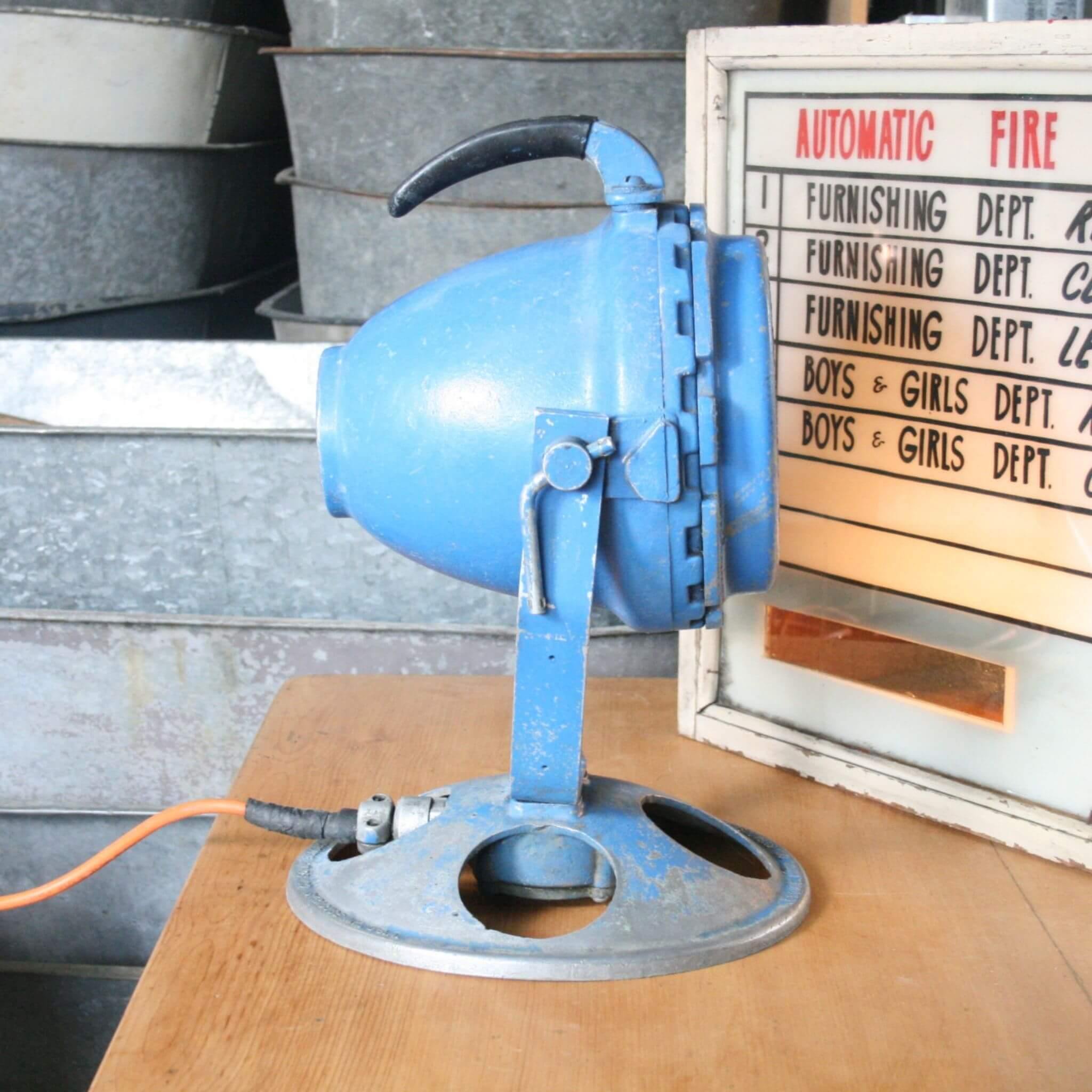 Blue industrial light