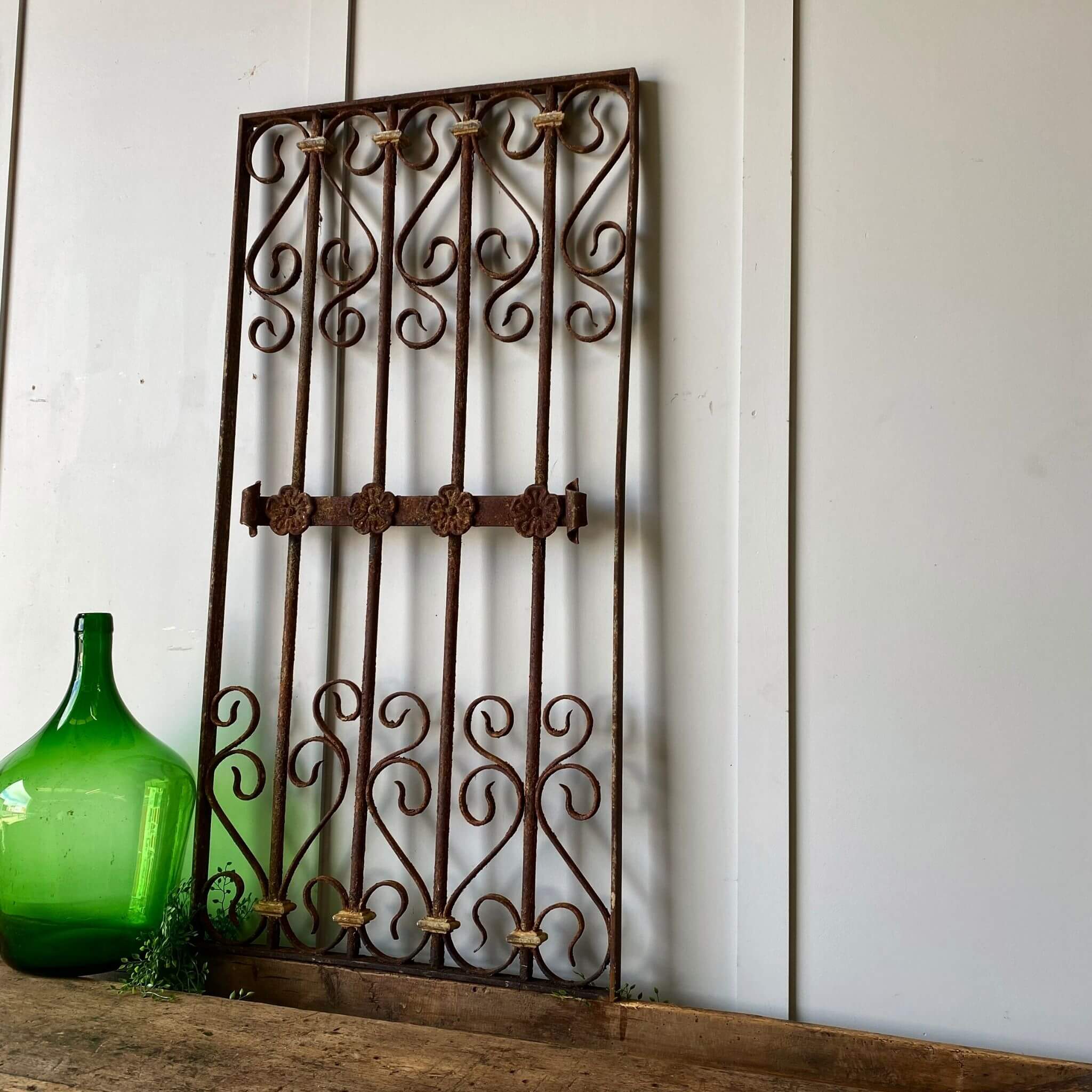 c1800s Spanish Iron Window Grill
