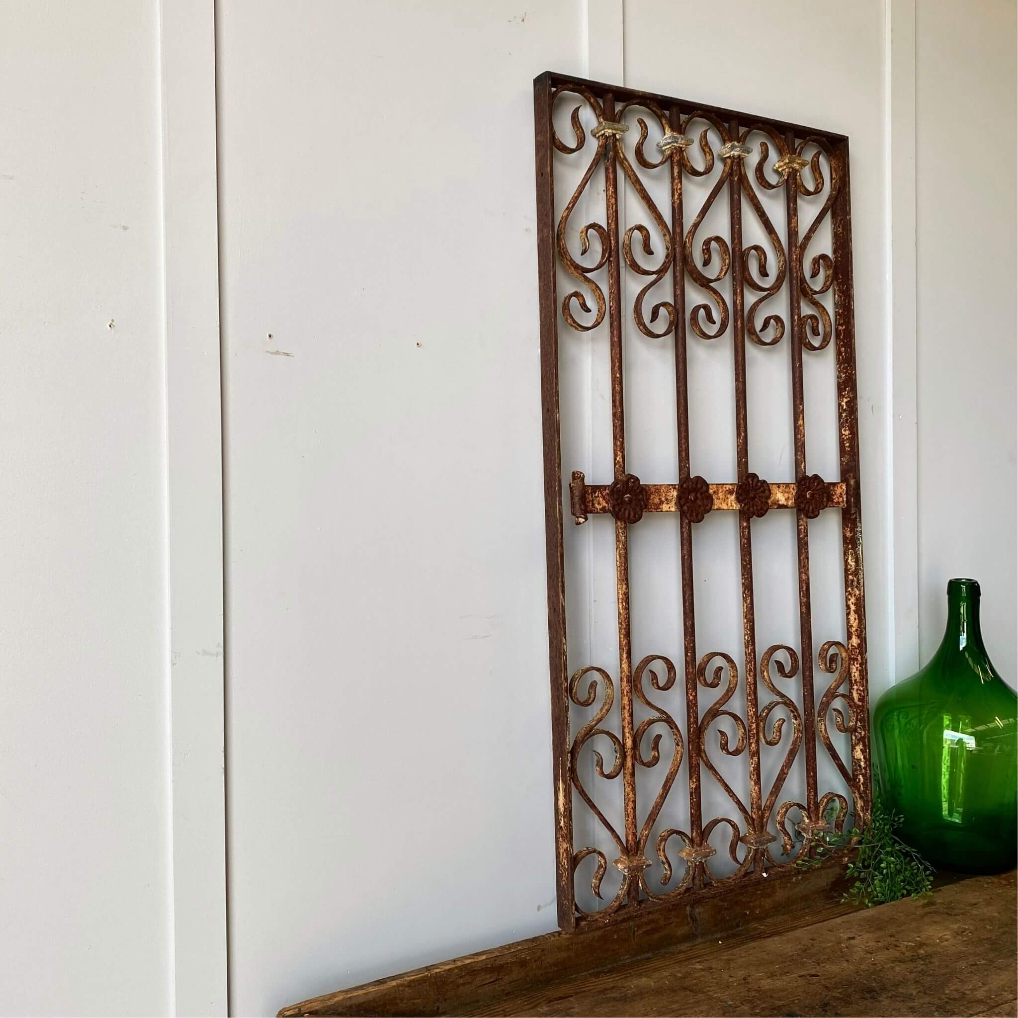 Architectural salvage, antique Spanish window grill