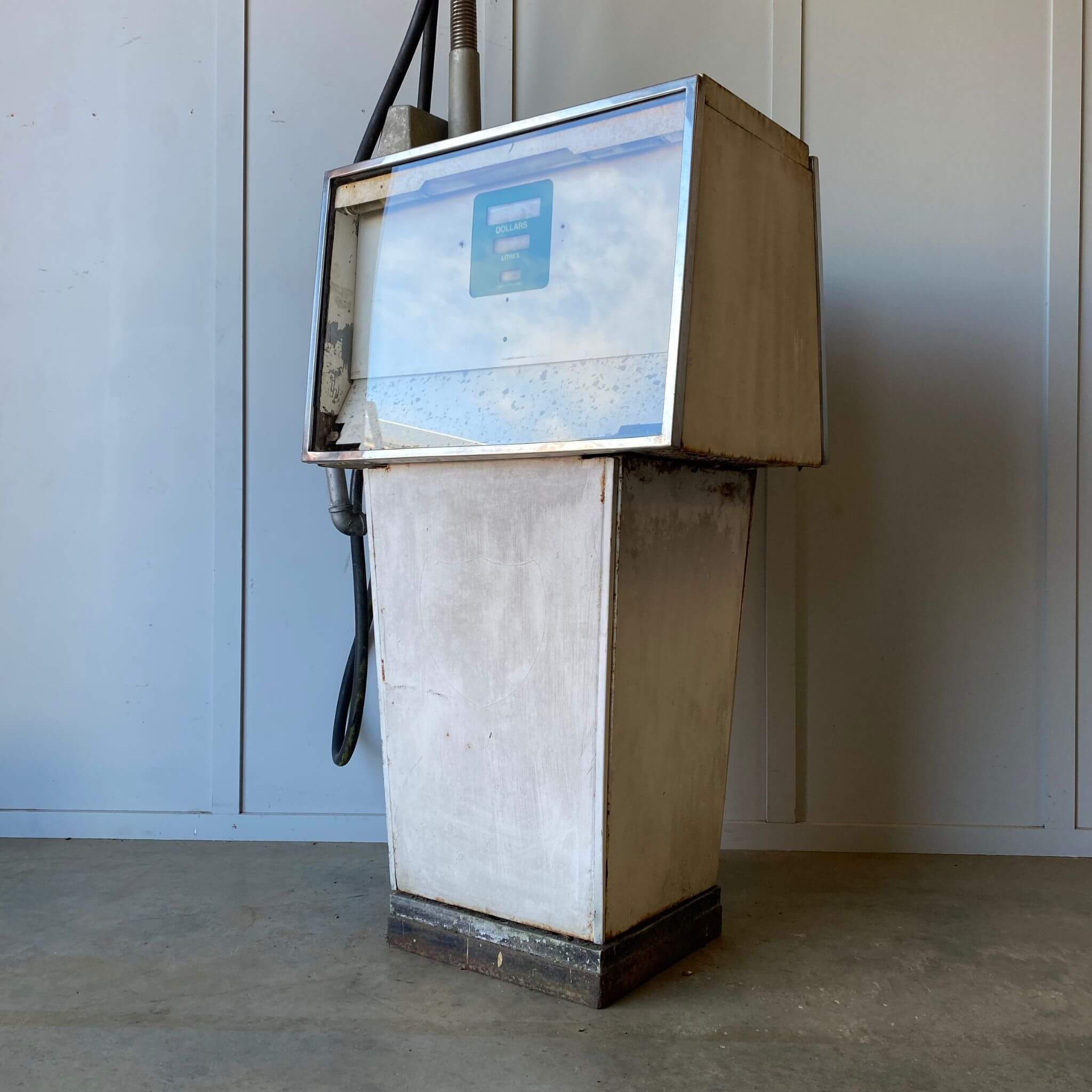 Antique petrol bowser