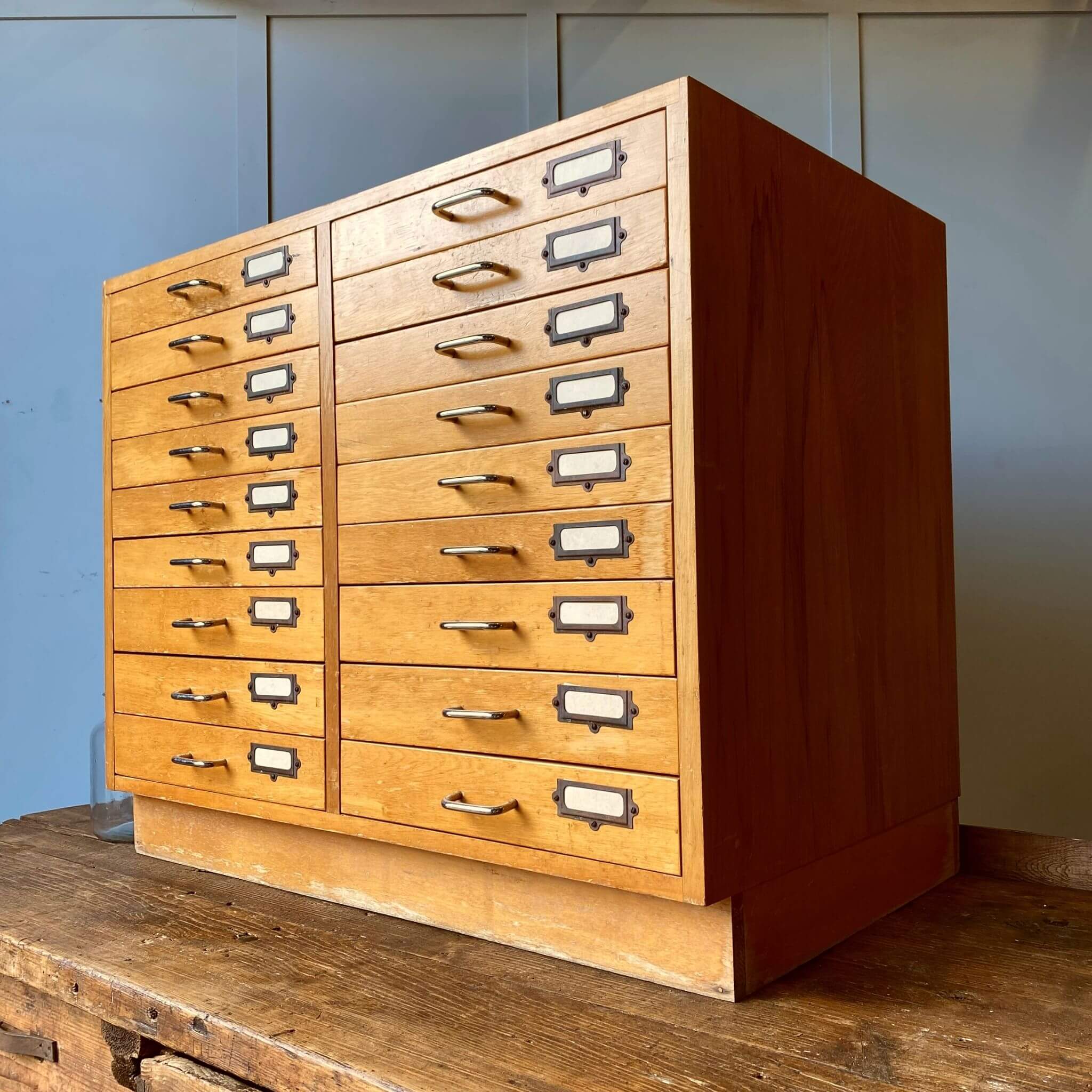 Vintage bank of draws