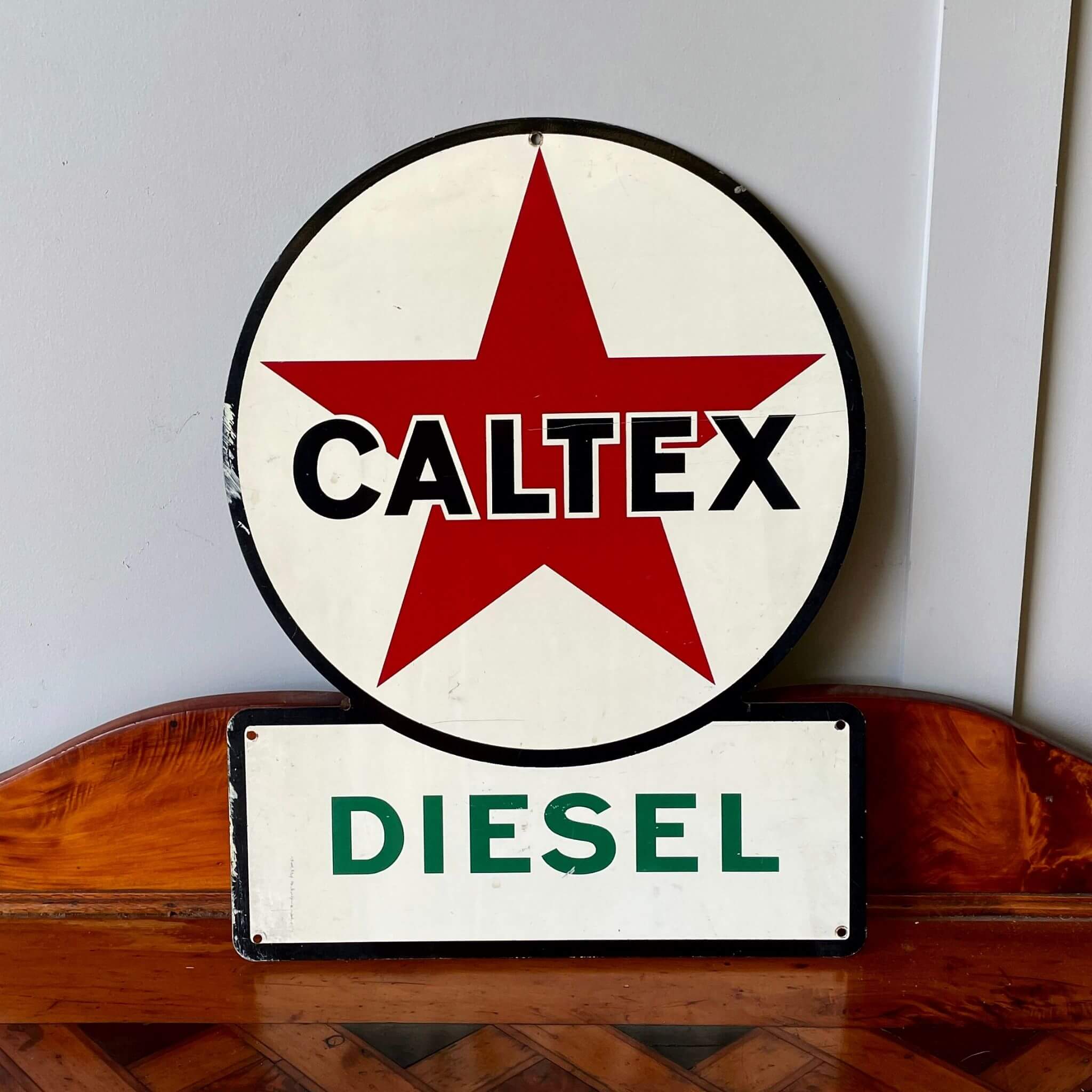 Caltex Diesel petrol bowser tin sign not enamel