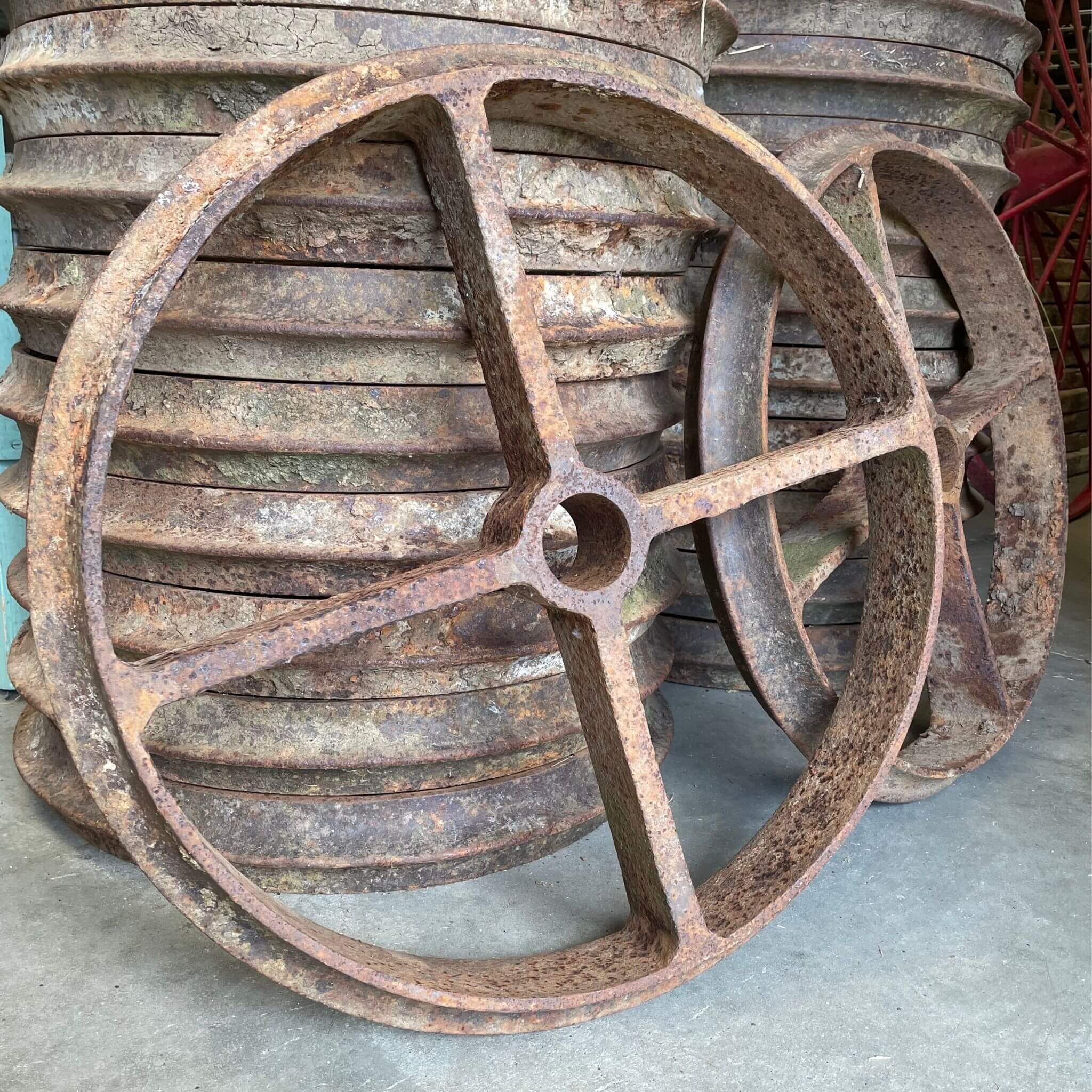 Cambridge Roller Wheels, Antique garden decor