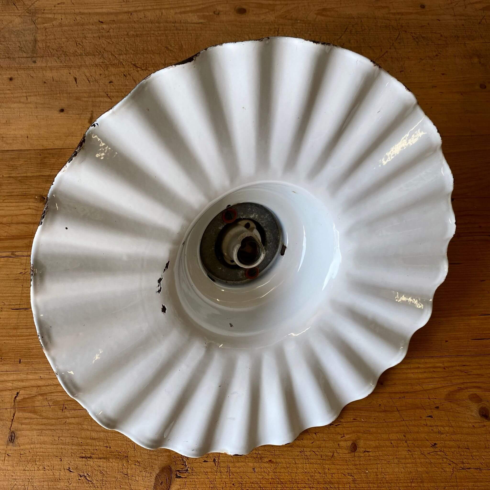 Vintage enamel street light