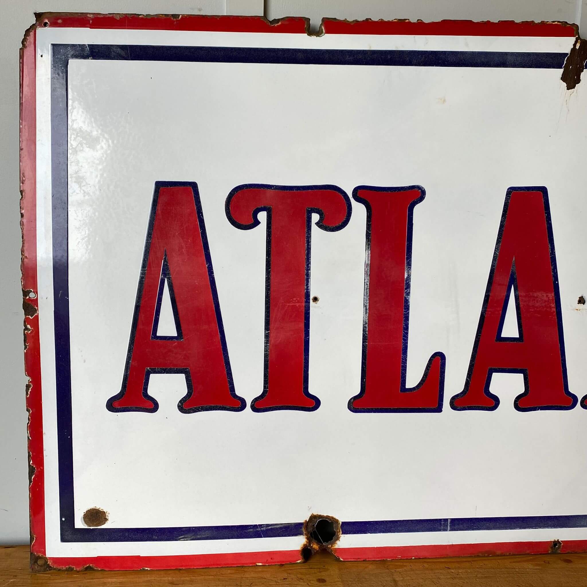 Large enamel sign