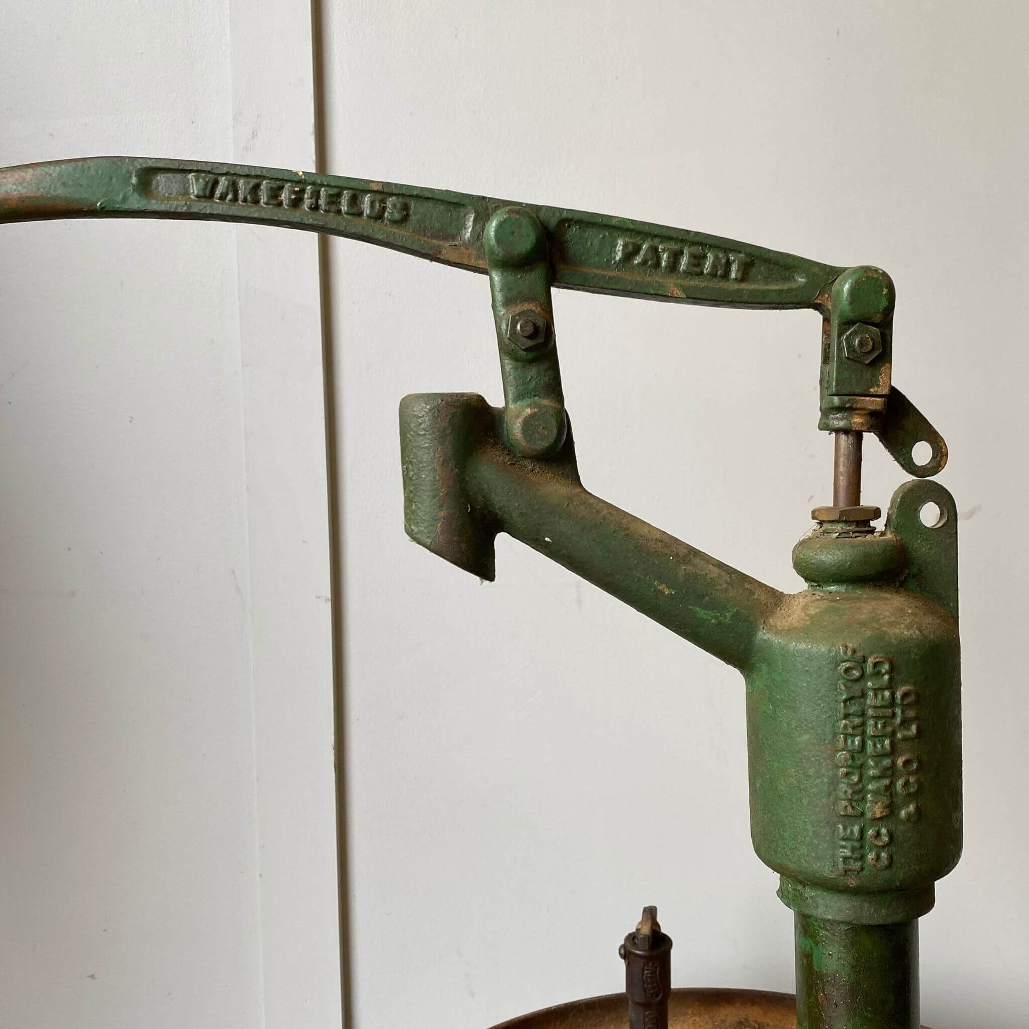 Vintage garage collectible Europa Oil Drum Pump