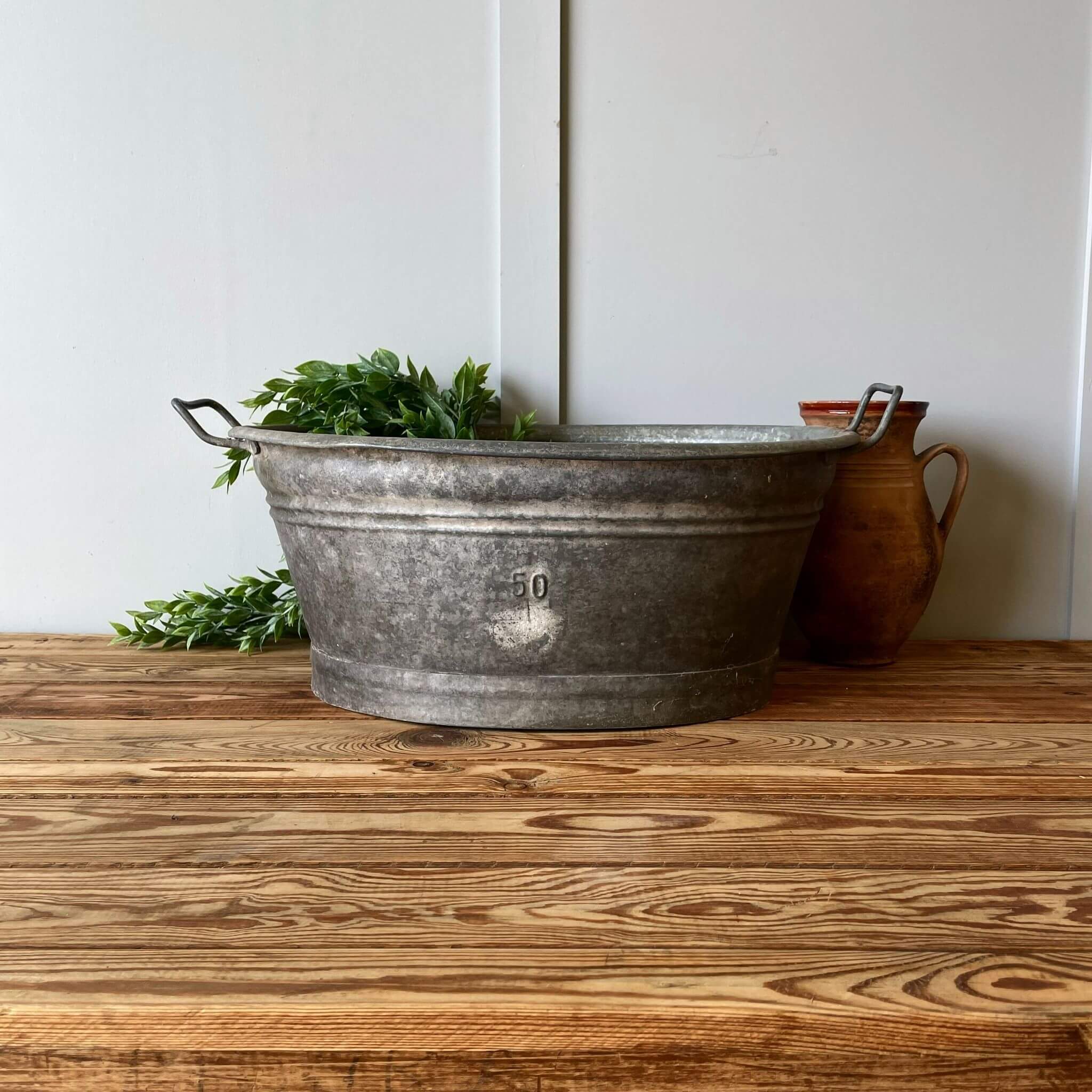 Antique home décor, French Ice bucket bath tub