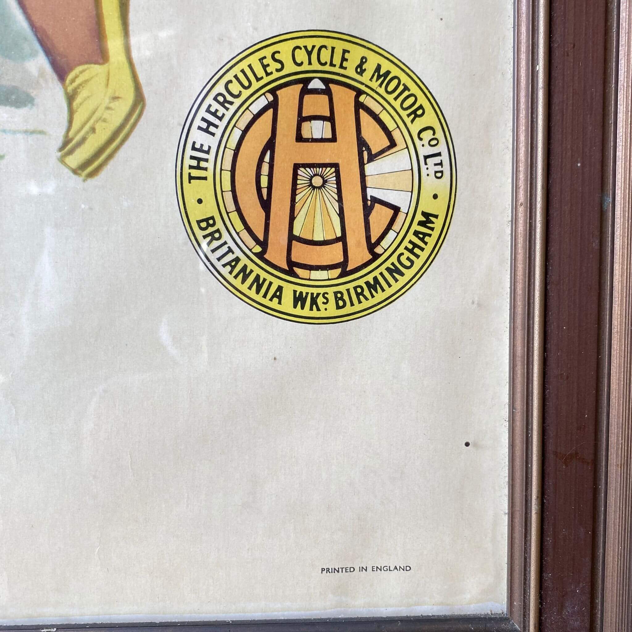 Hercules Advertising Poster Framed