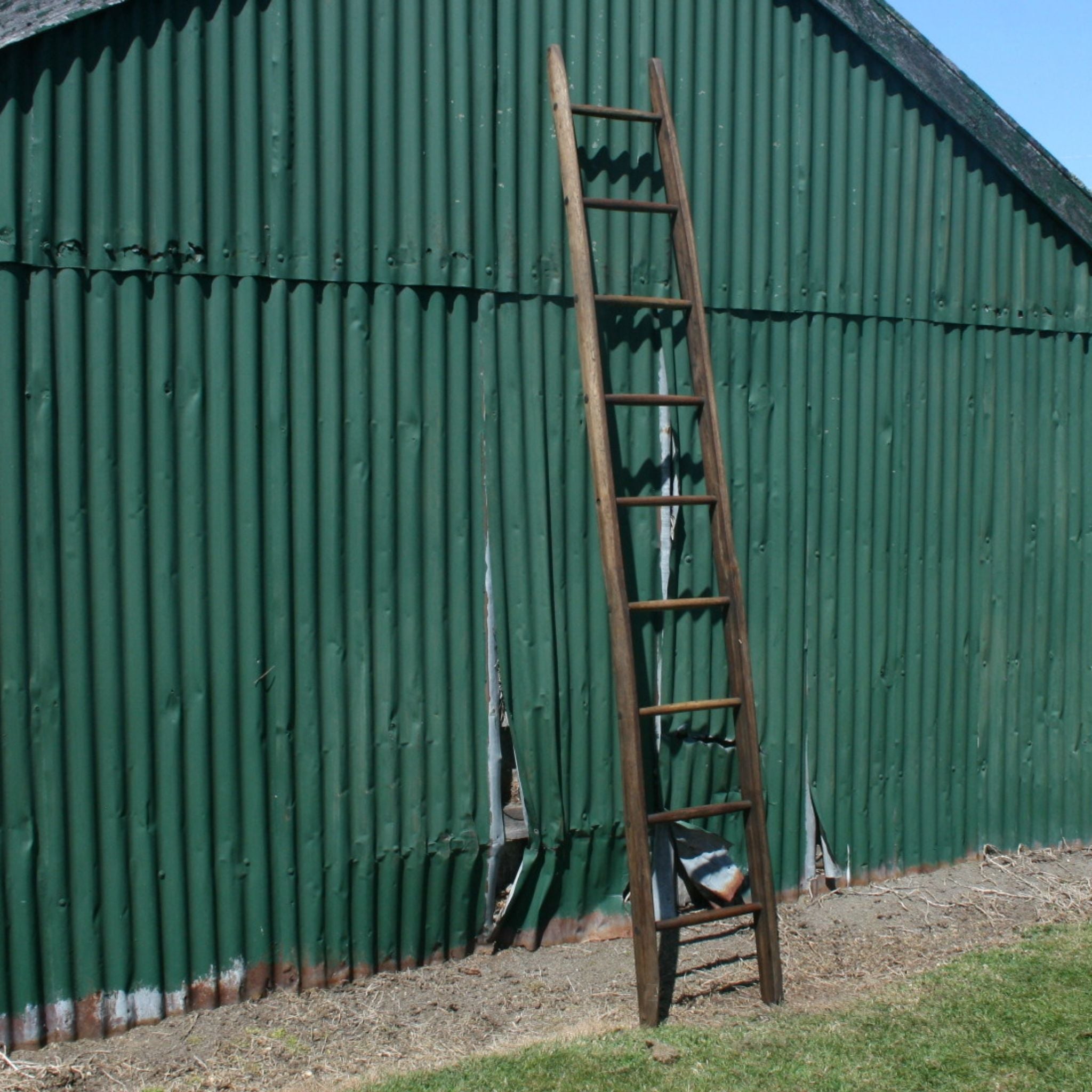 Oak Fruit Picking Ladder Auckland Decorative European and New Zealand Antiques, Furniture, Tables, Decor