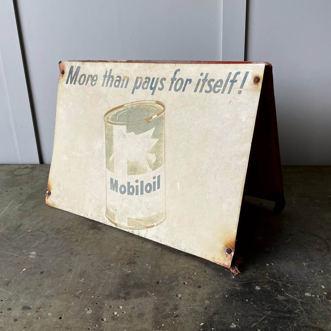 Vintage advertising sign mobil oil special
