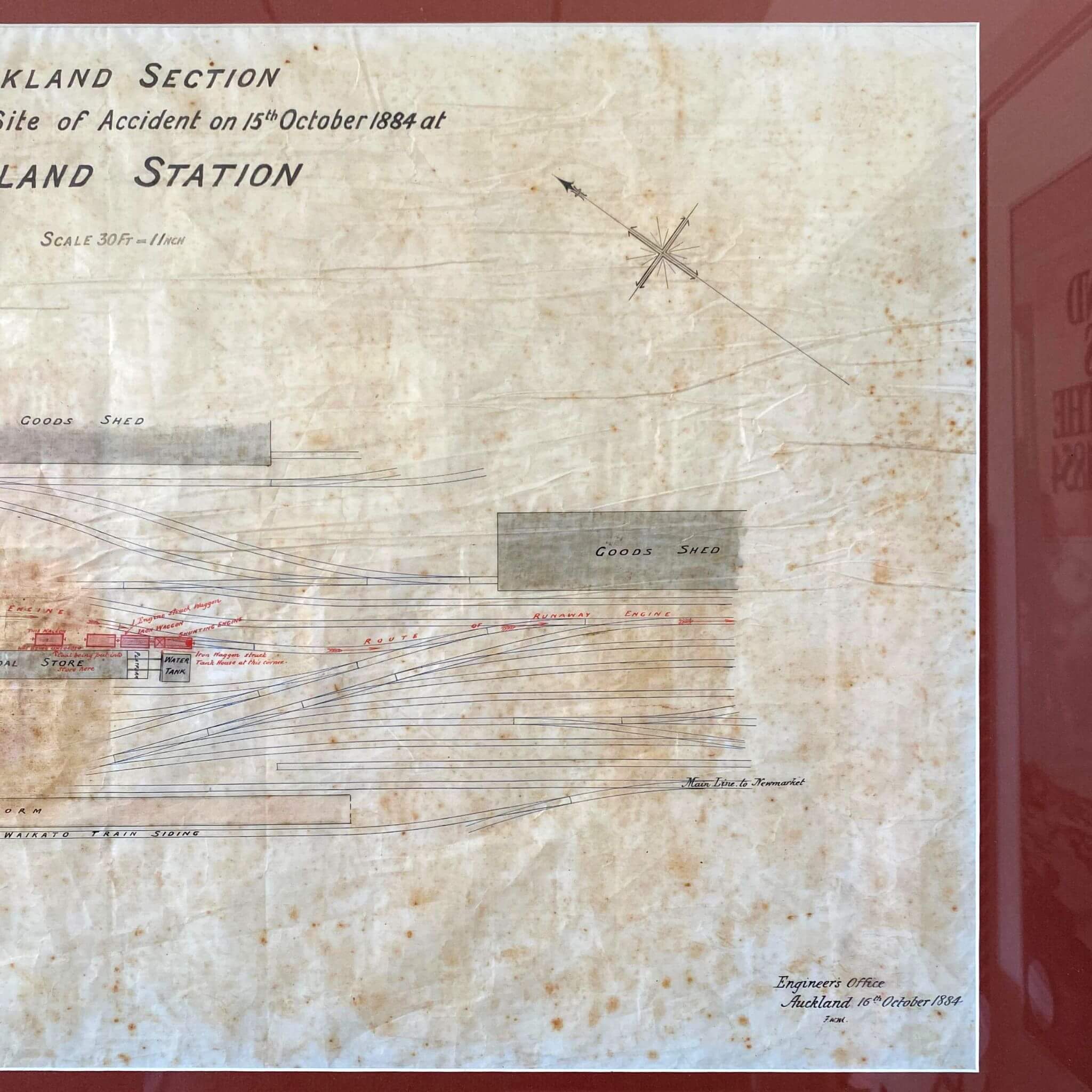 NZR Auckland Crash Plan 1884